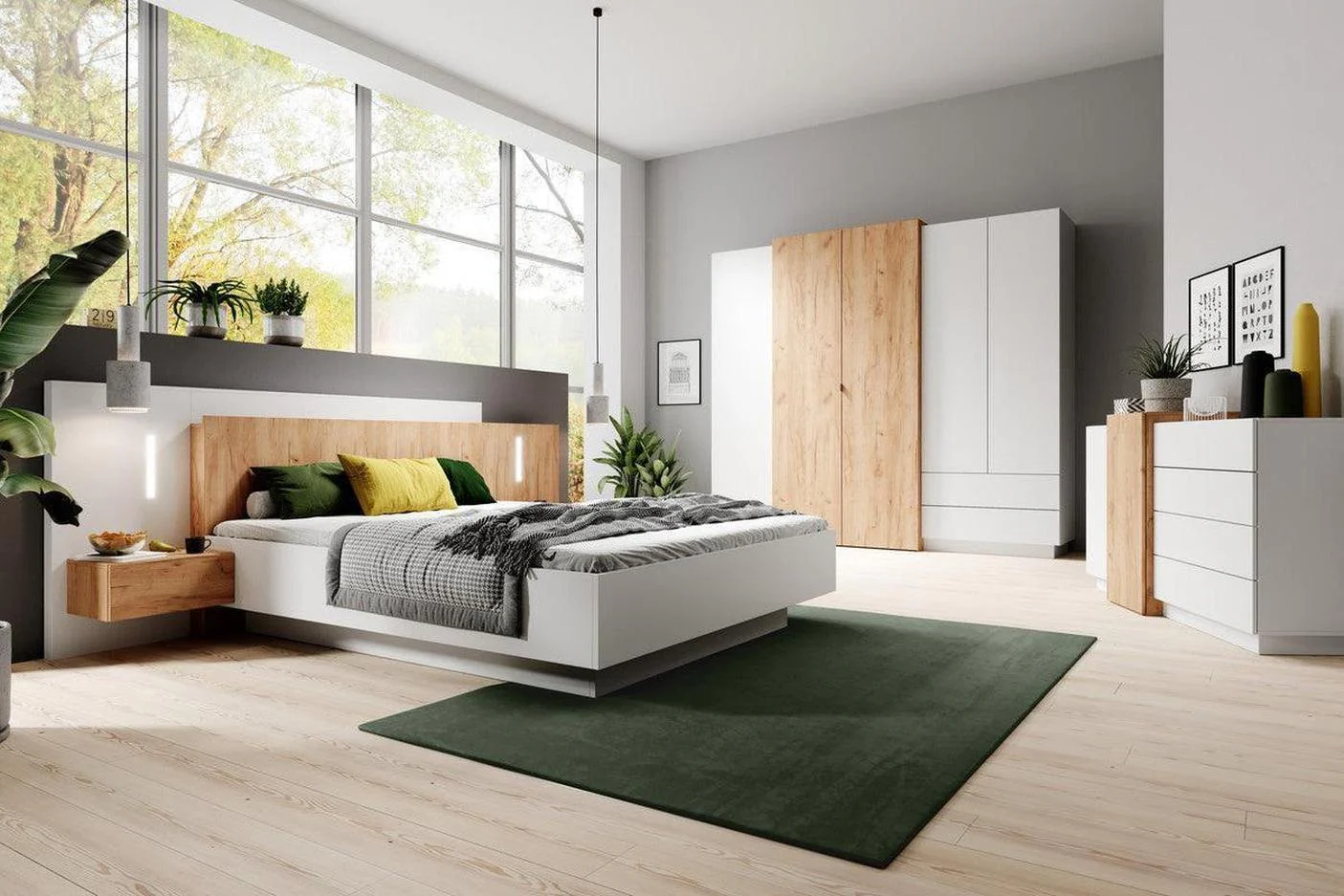 3d Bed With Bedside Tables - Image 3