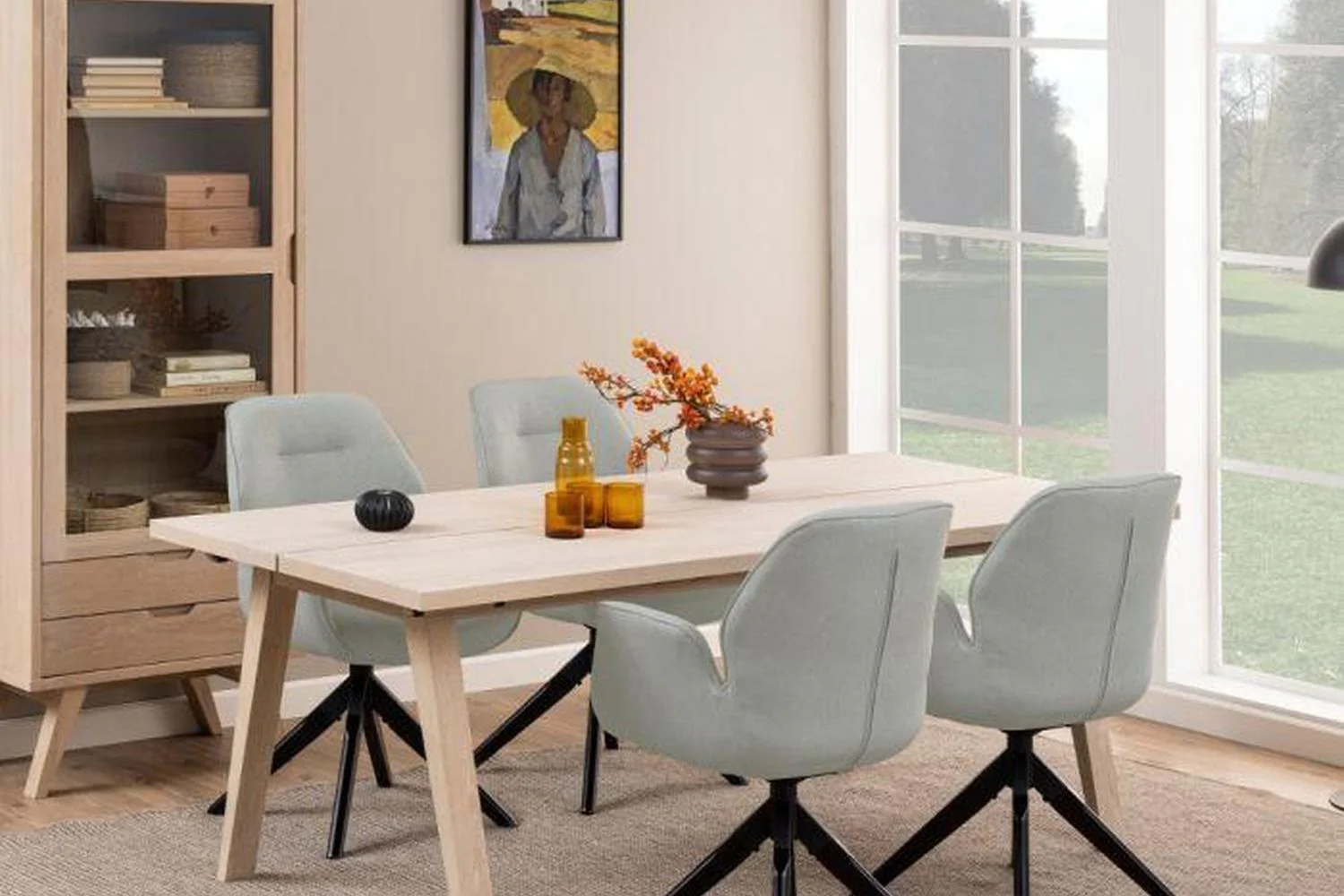 A-Line Rectangular Dining Table in White Oak 200x95cm - Image 4