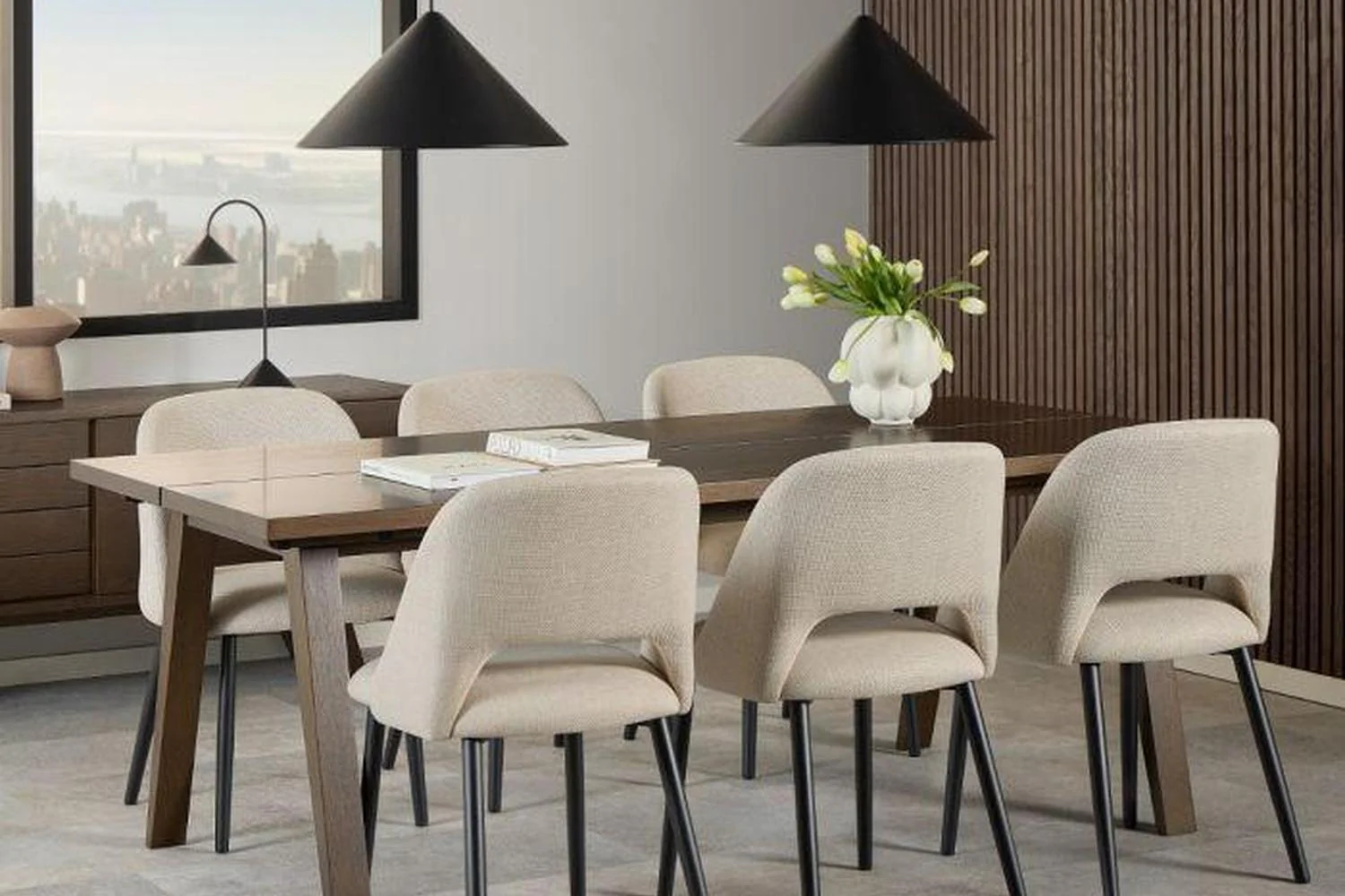A-Line Rectangular Dining Table in Smoked Oak 200 × 95 cm - Image 3