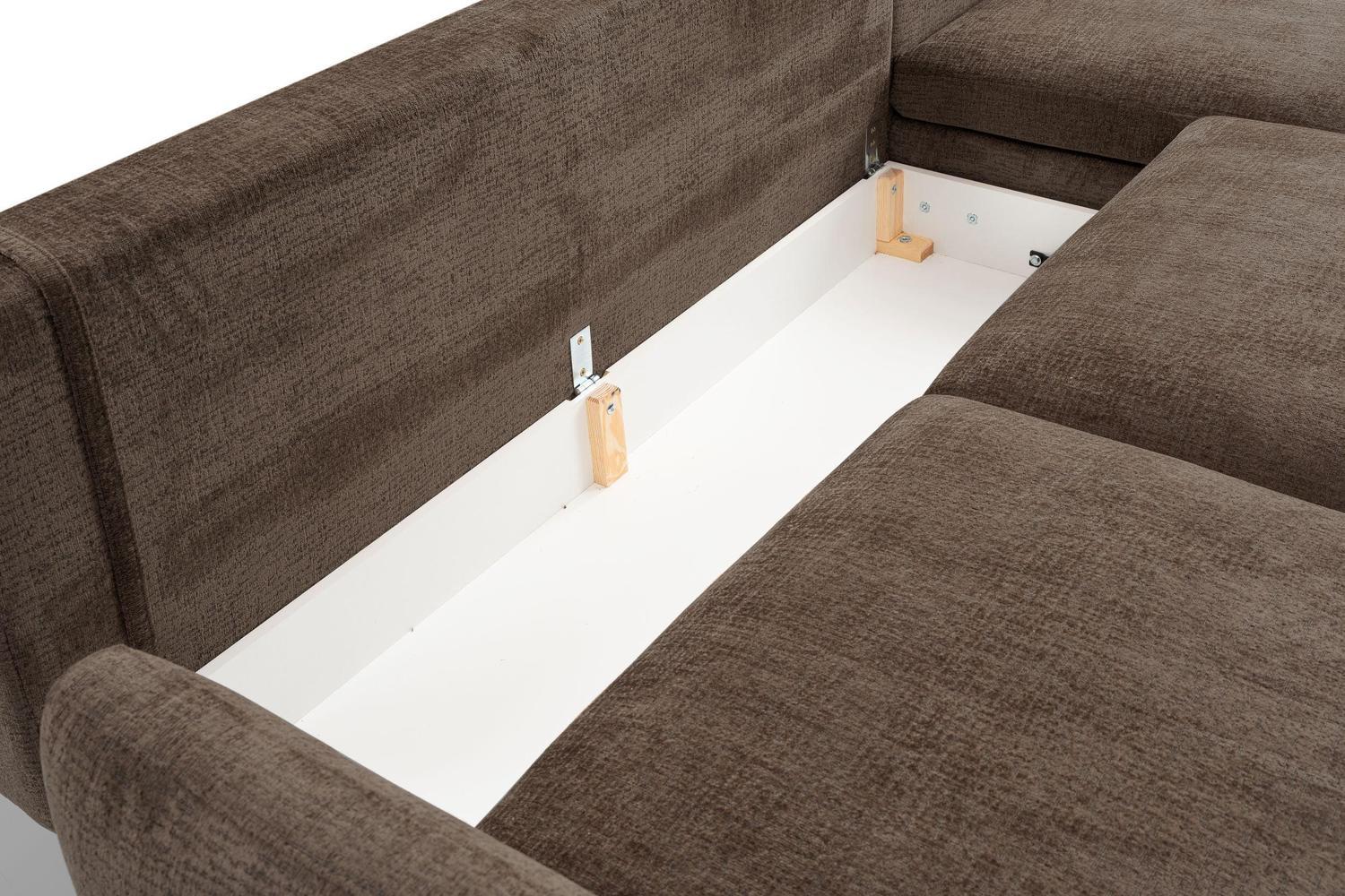 Adige Corner Sofa Bed With Storage - Image 4