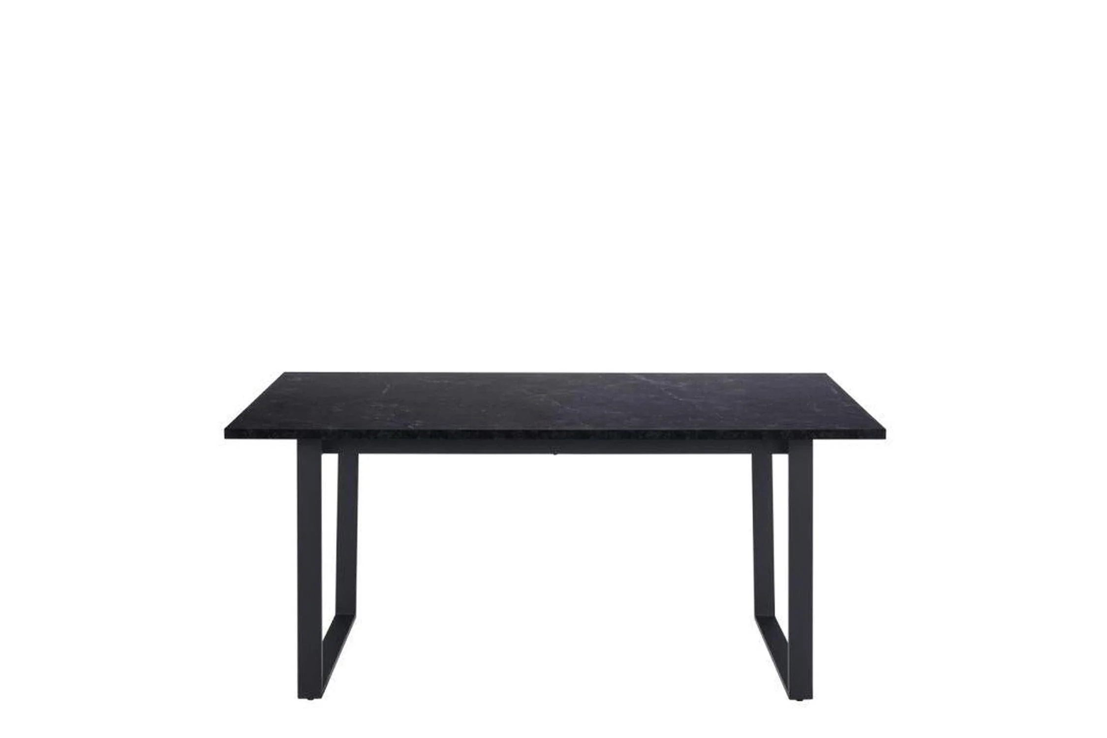 Amble Dining Table with Black Marble Melamine Top & Black Legs 160x90cm