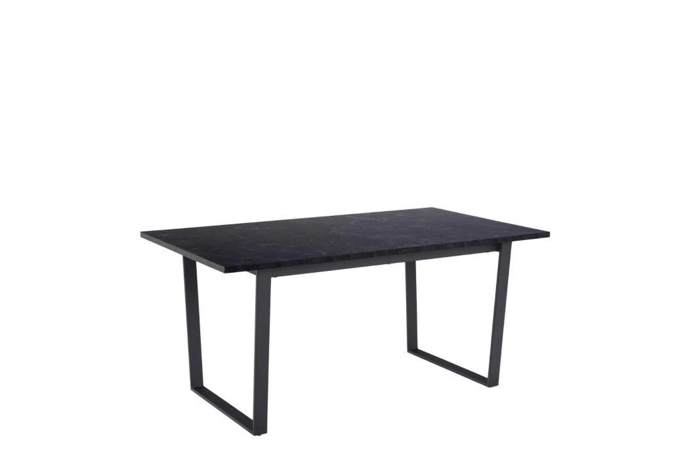 Amble Dining Table with Black Marble Melamine Top & Black Legs 160x90cm - Image 2