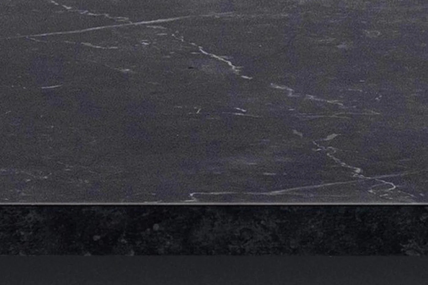 Amble Dining Table with Black Marble Melamine Top & Black Legs 160x90cm - Image 5