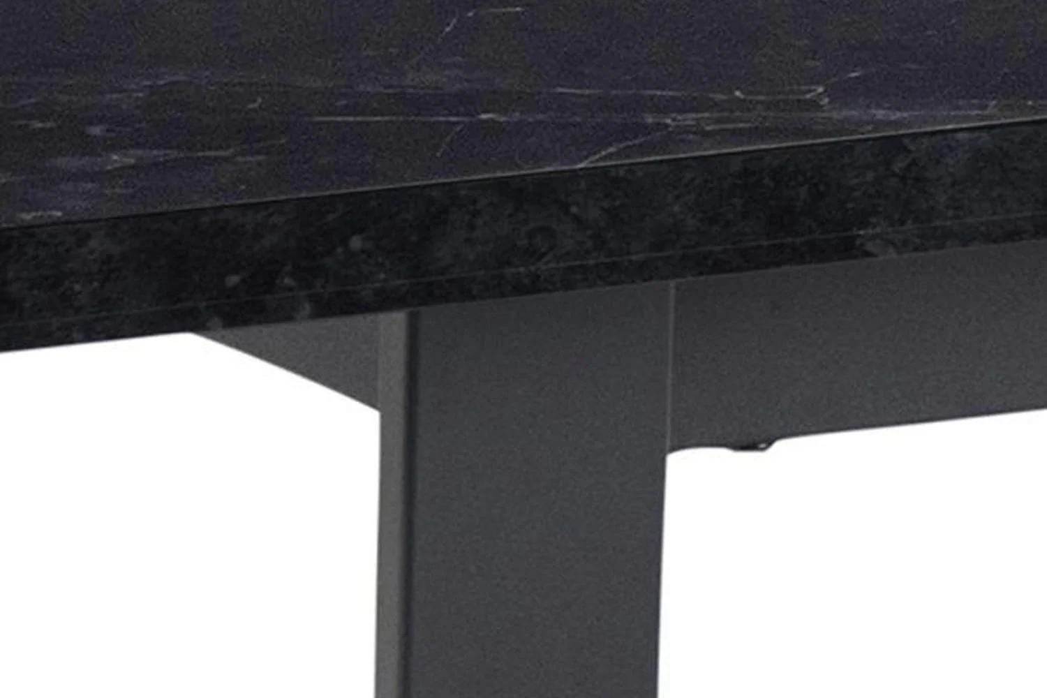 Amble Dining Table with Black Marble Melamine Top & Black Legs 160x90cm - Image 6