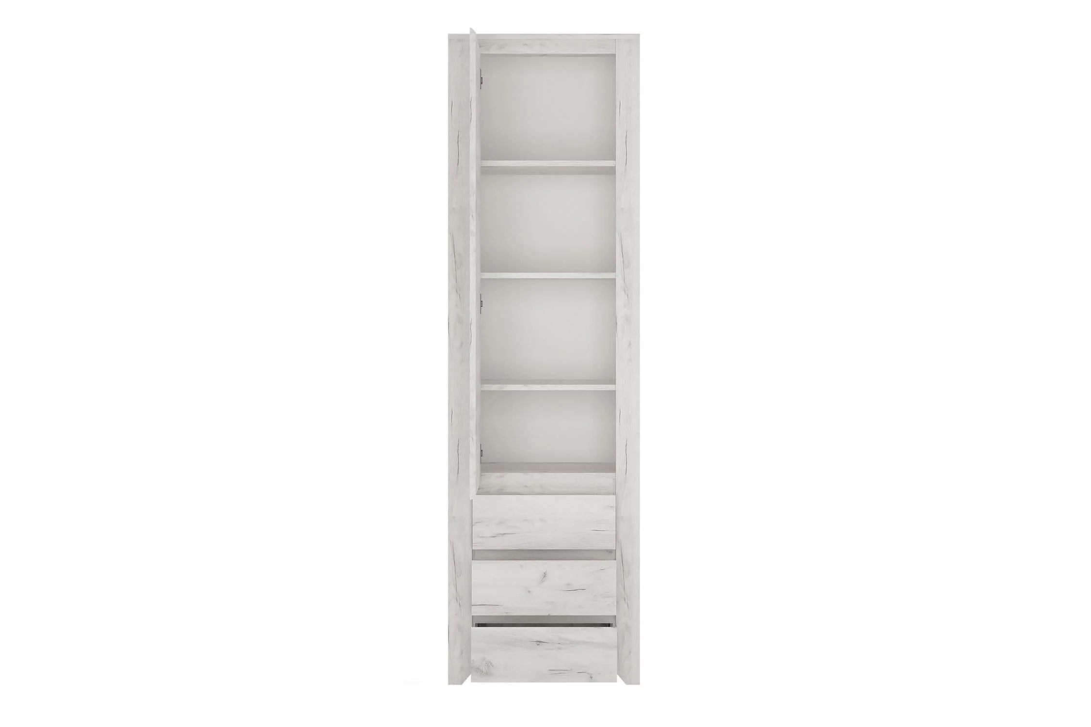 Angel Tall Narrow One Door 3 Drawer Narrow Cupboard - Image 3