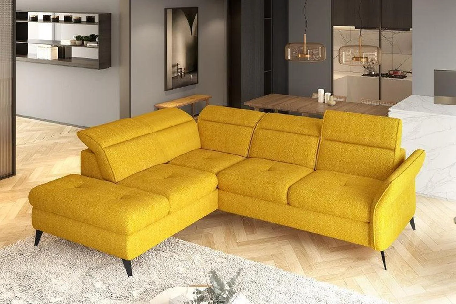 Apulla Corner Sofa Bed With Storage - Image 4