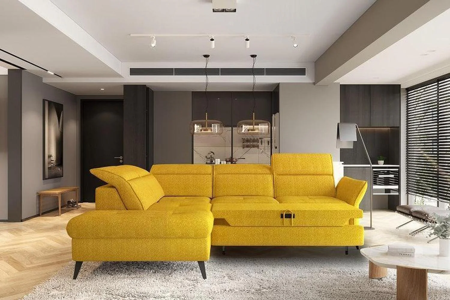Apulla Corner Sofa Bed With Storage - Image 5