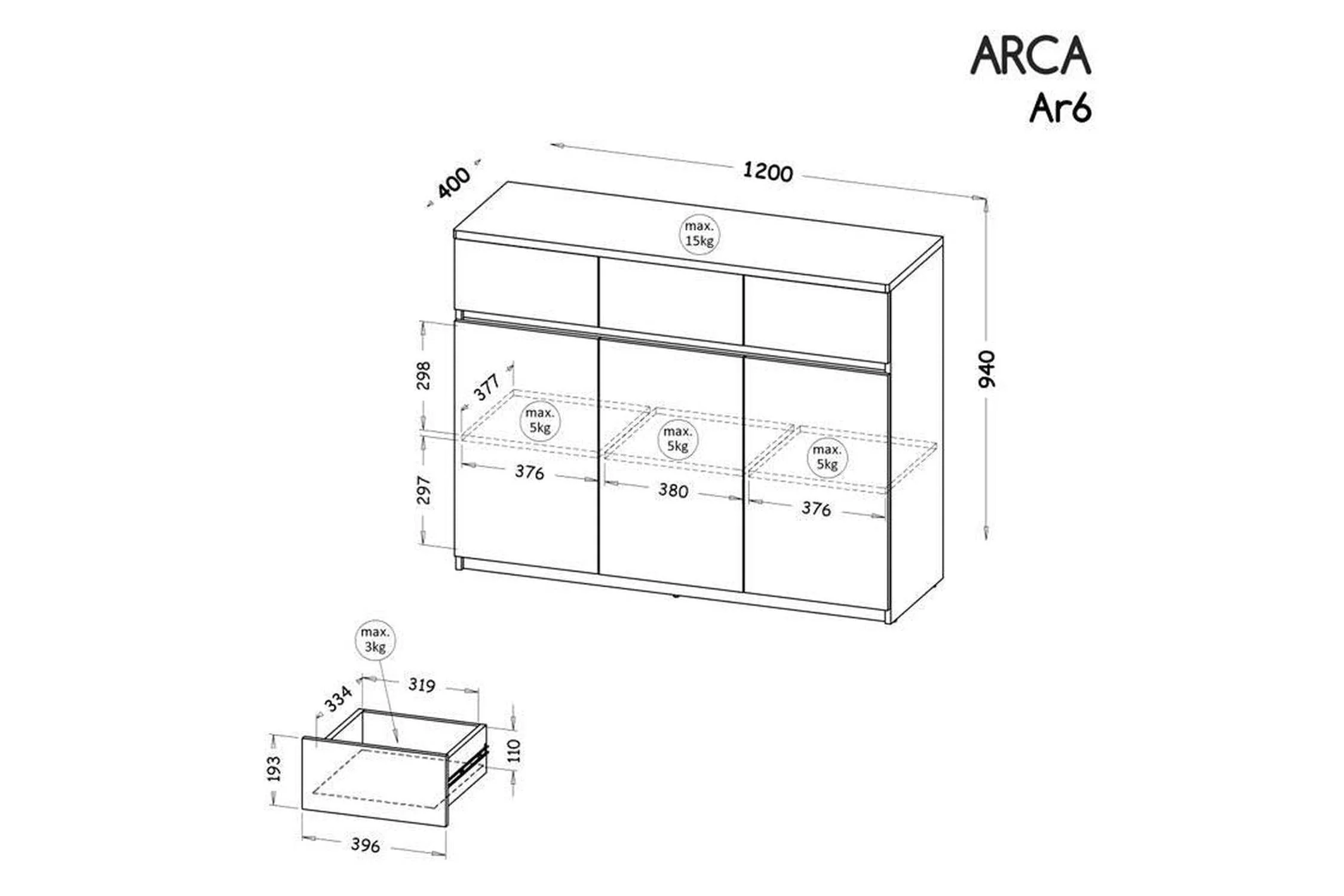 Arca Sideboard 120 - Image 4