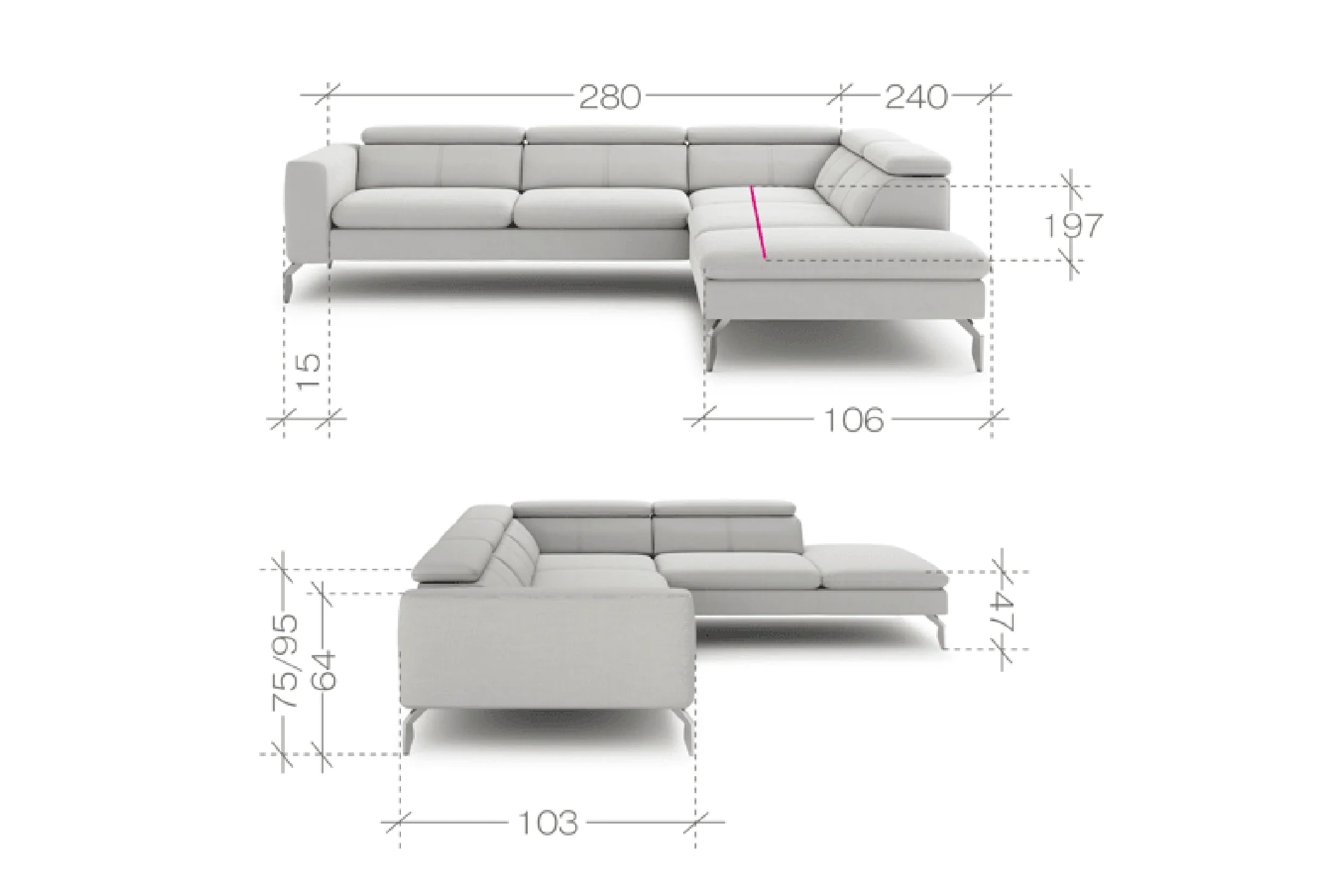 Arezza Corner Sofa - Image 4