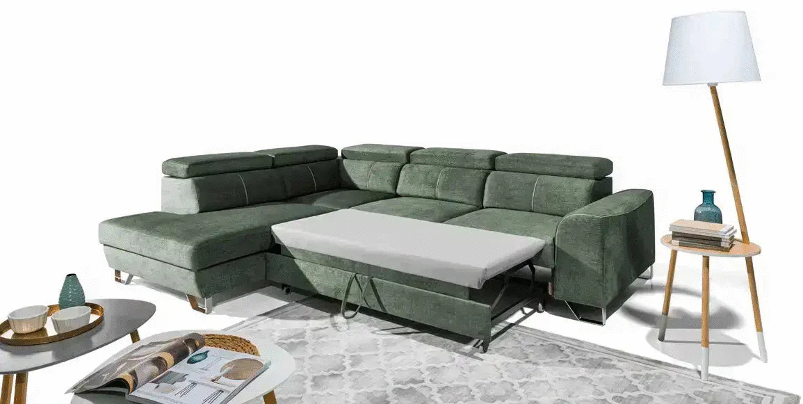 Asto XL Corner Sofa Bed With Storage - Image 3