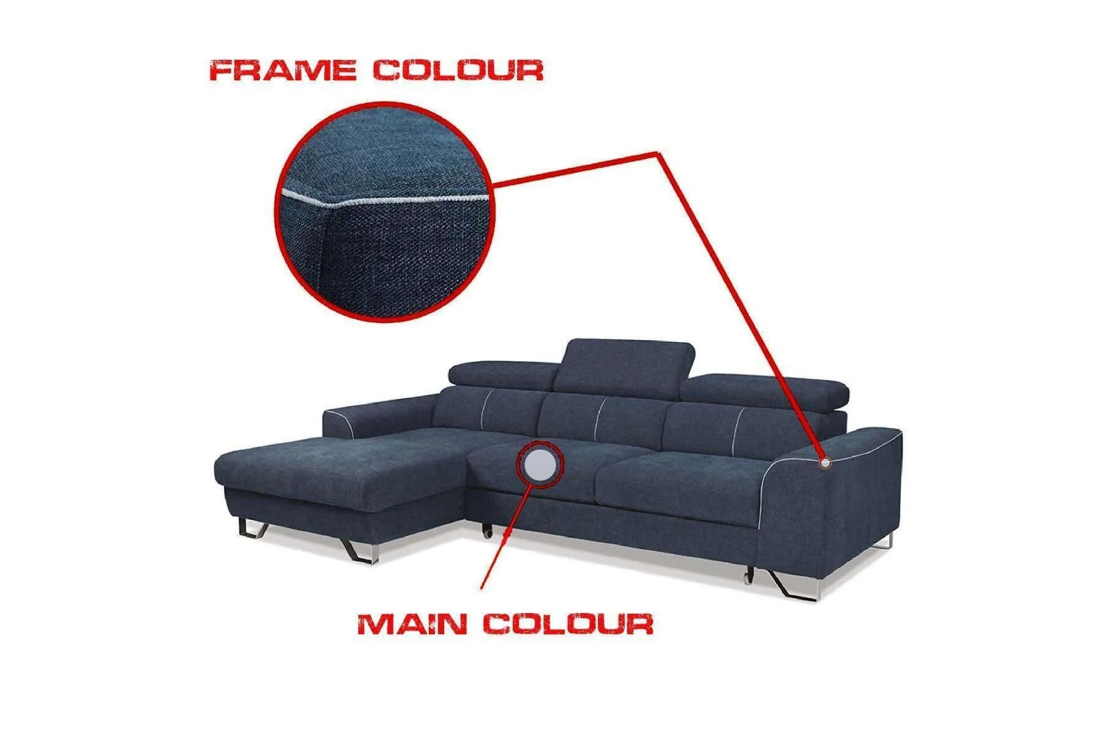 Asto XL Corner Sofa Bed With Storage - Image 5