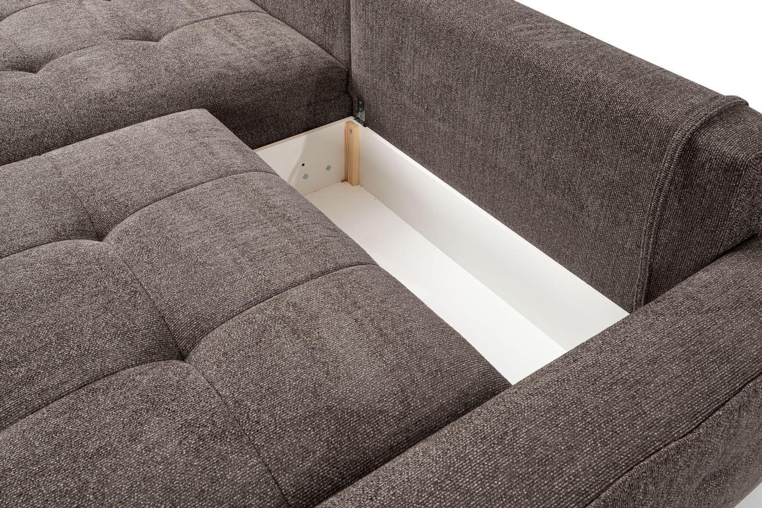 Athos Corner Sofa Bed With Storage - Image 5
