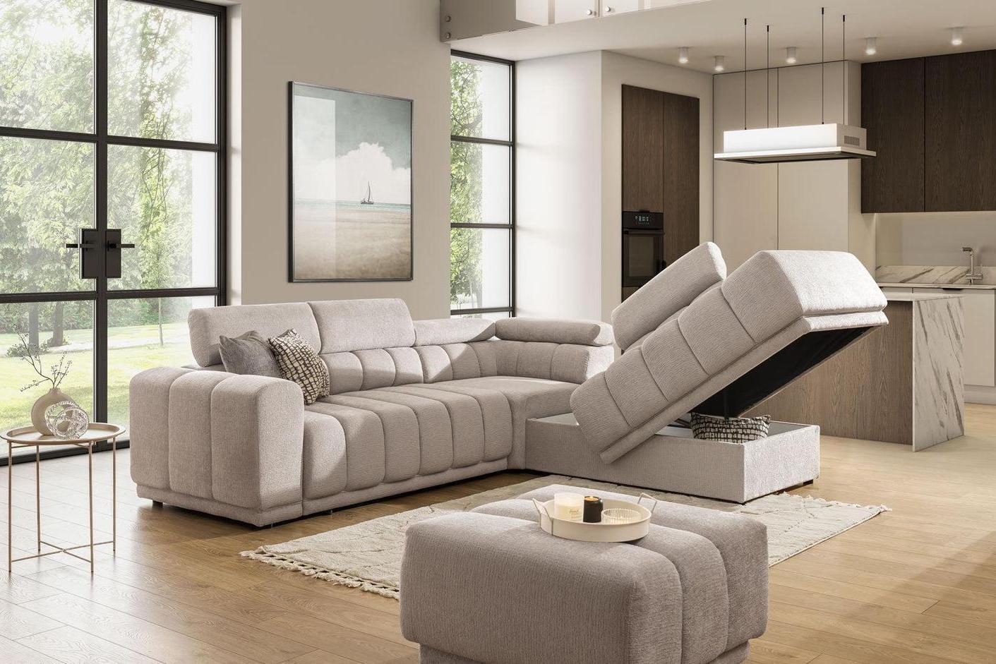 Augusto L Corner Sofa Bed With Storage - Image 2