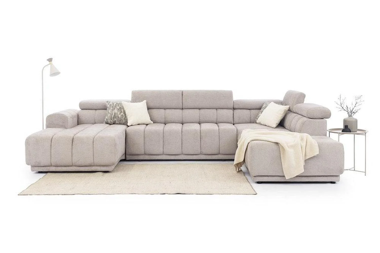 Augusto U Shape Corner Sofa Bed with Storage - Image 3