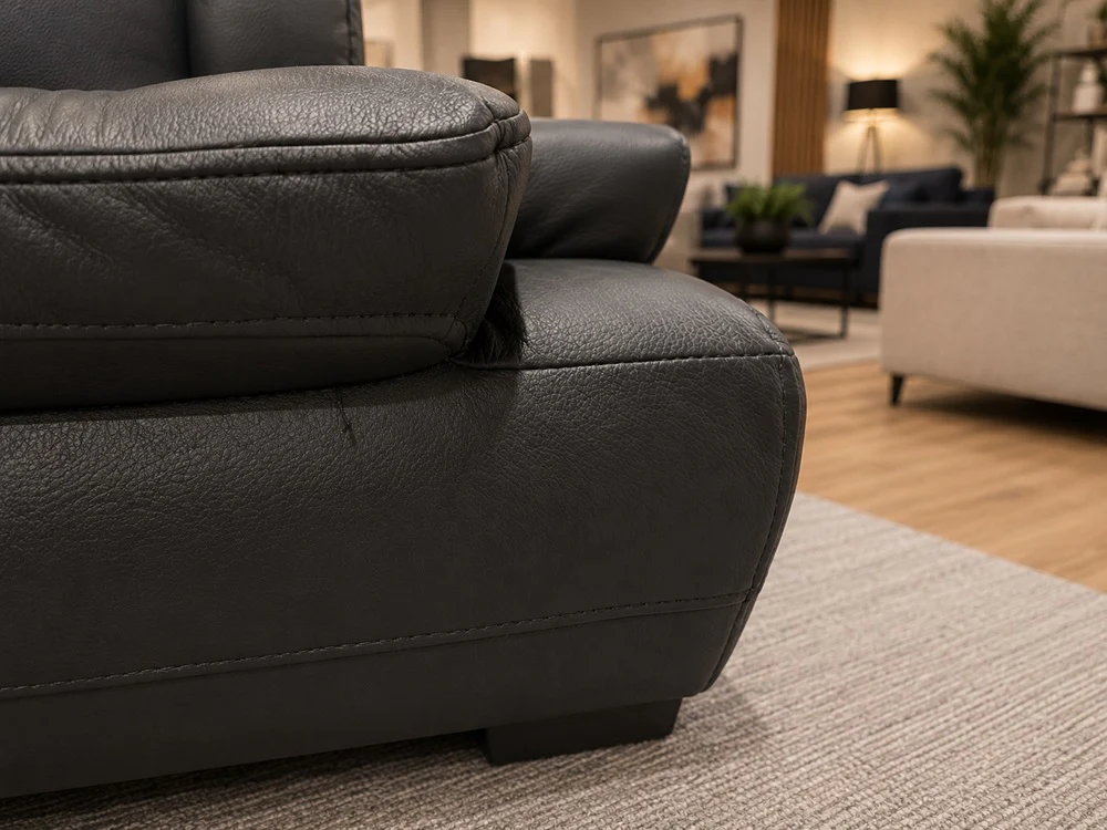 Ex-Display Baltica Armchair Natural Leather Black - Image 3