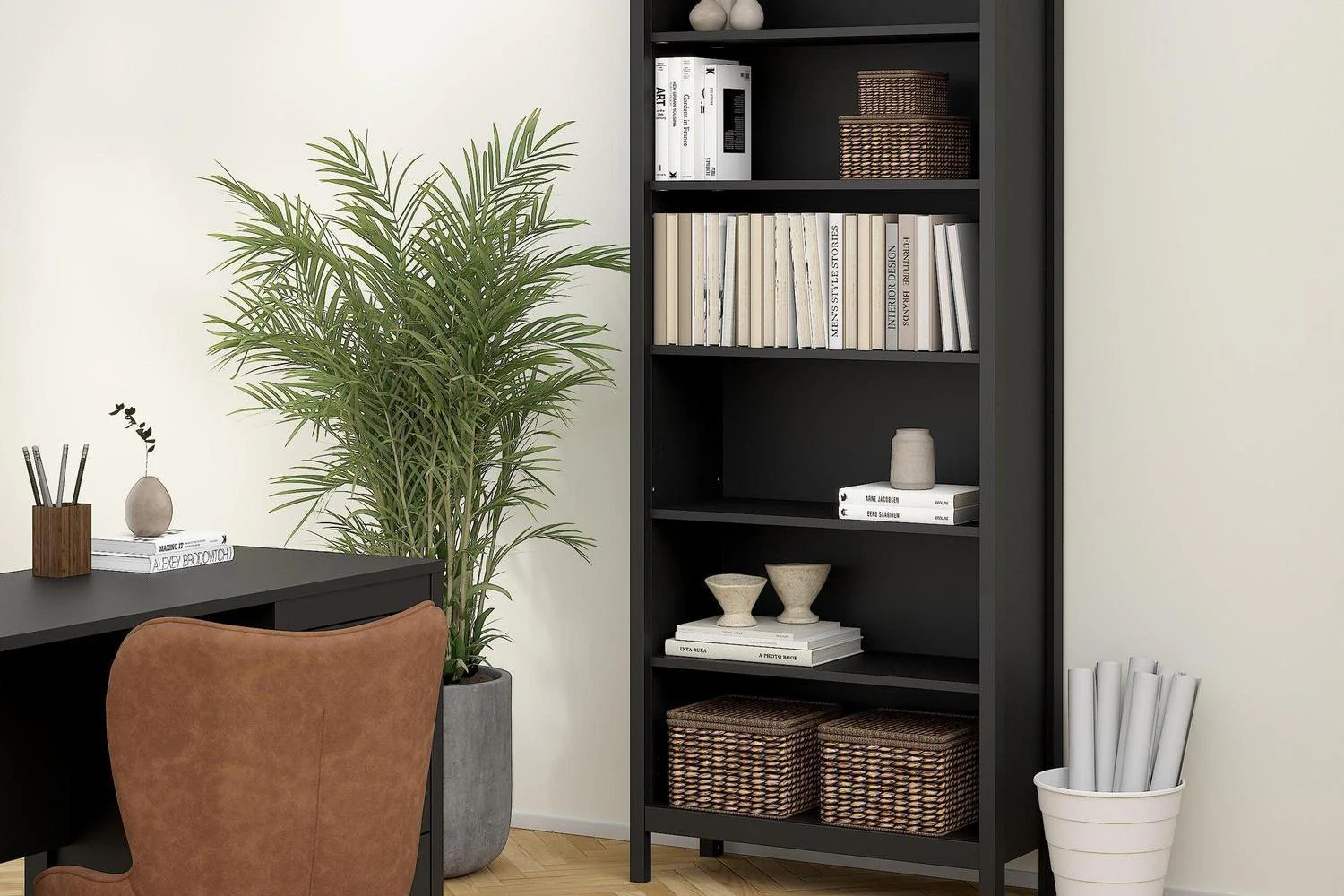 Barcelona Bookcase In Black - Image 5