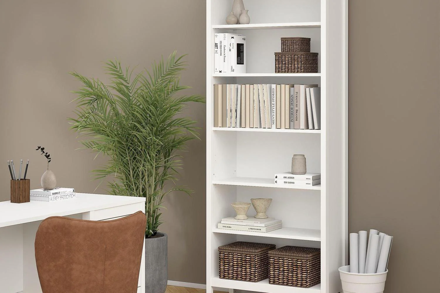 Barcelona Bookcase In White - Image 5