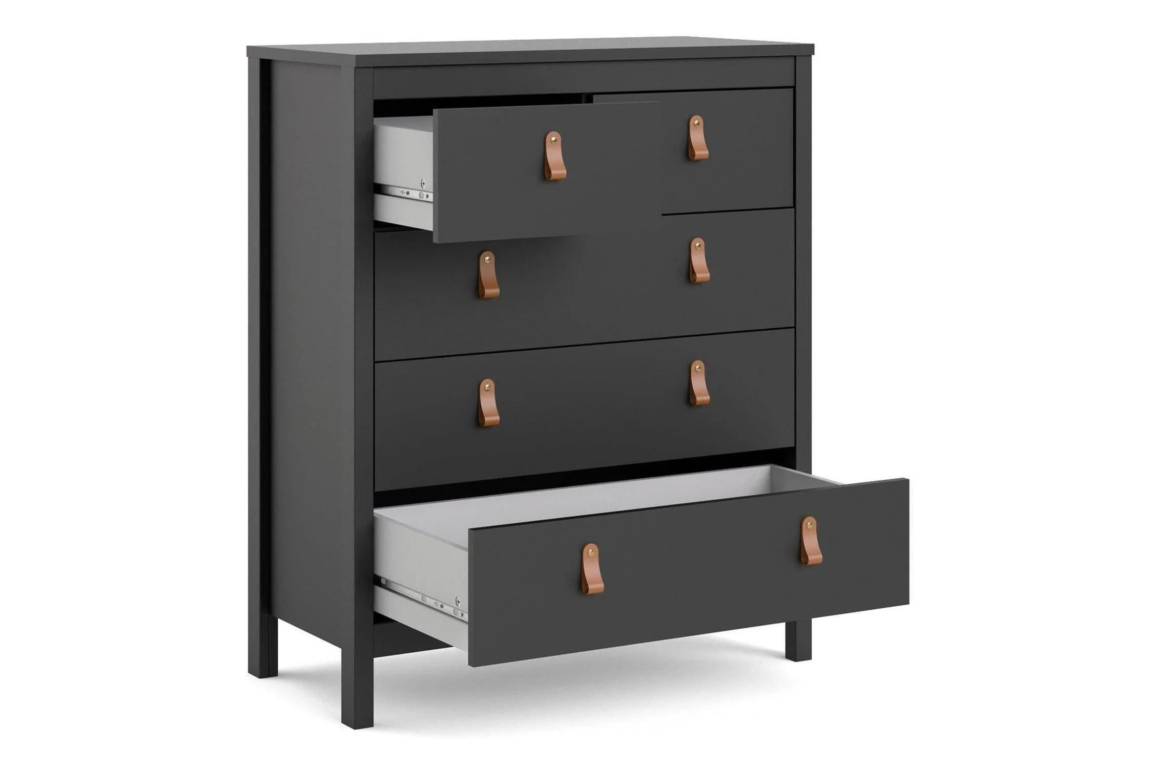 Barcelona Chest 3+2 Drawers In Matt Black - Image 4