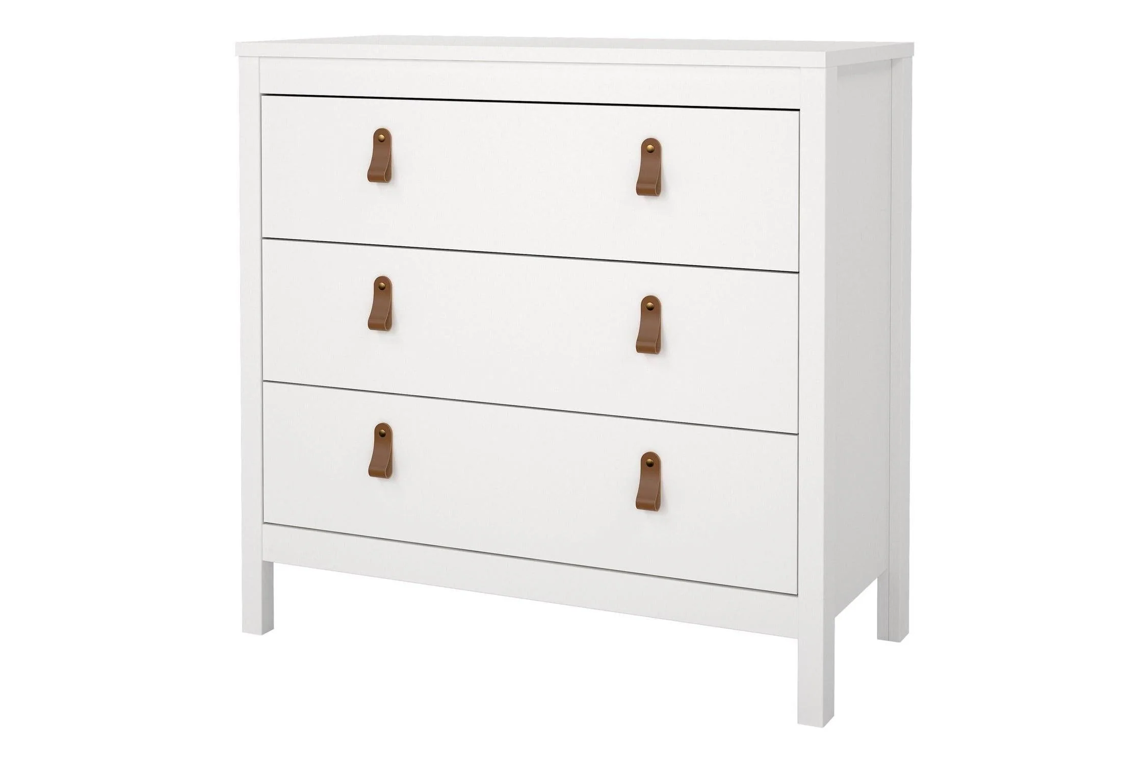 Barcelona Chest 3 Drawers In White - Image 3