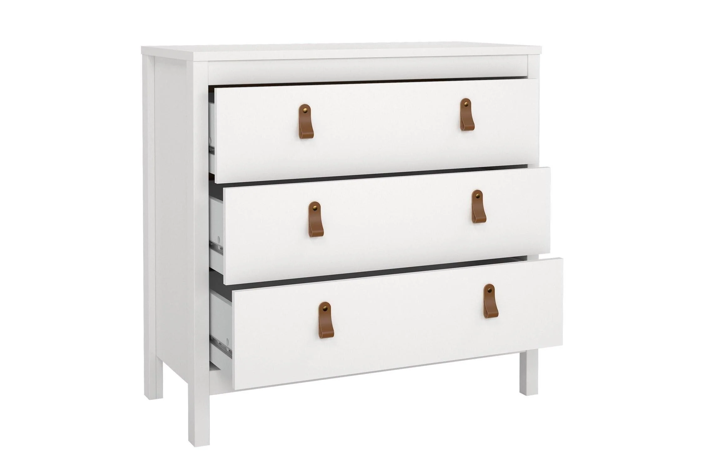 Barcelona Chest 3 Drawers In White - Image 4