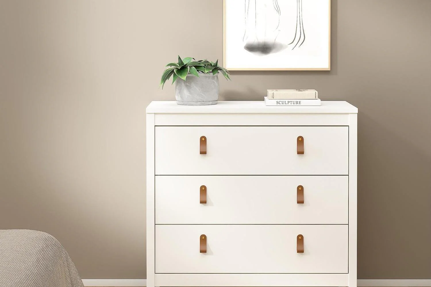Barcelona Chest 3 Drawers In White - Image 6