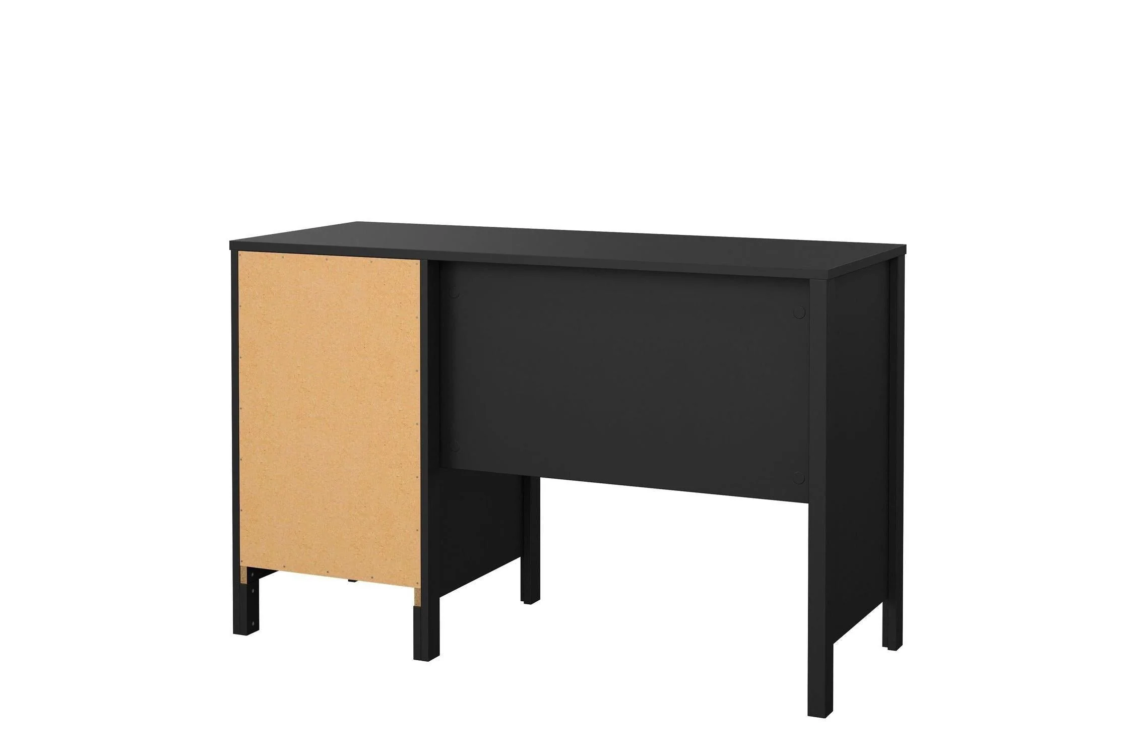 Barcelona Desk 3 Drawers In Matt Black - Image 4