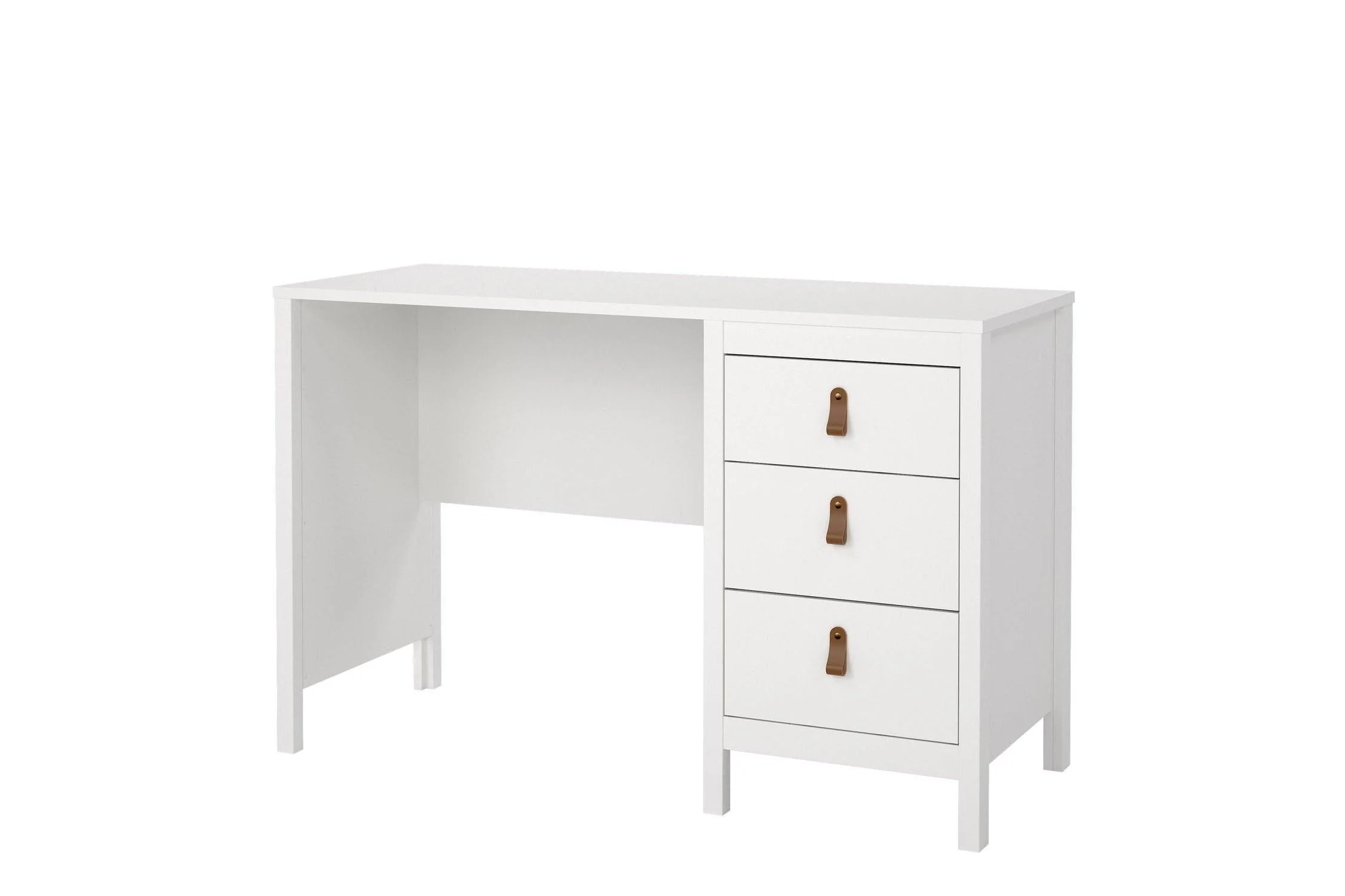 Barcelona Desk 3 Drawers In White - Image 3