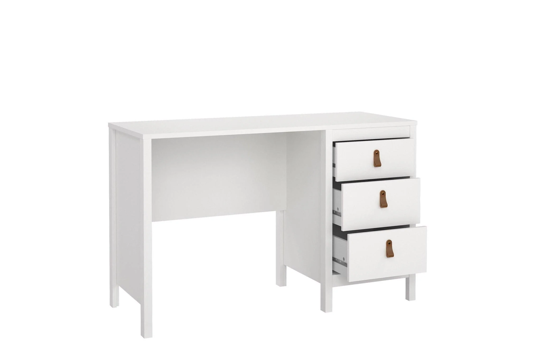 Barcelona Desk 3 Drawers In White - Image 5