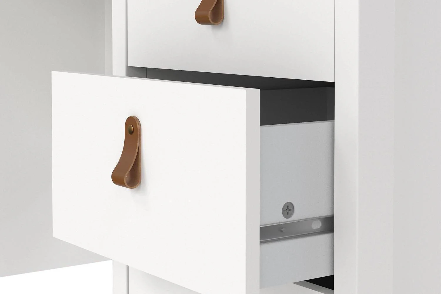 Barcelona Desk 3 Drawers In White - Image 9