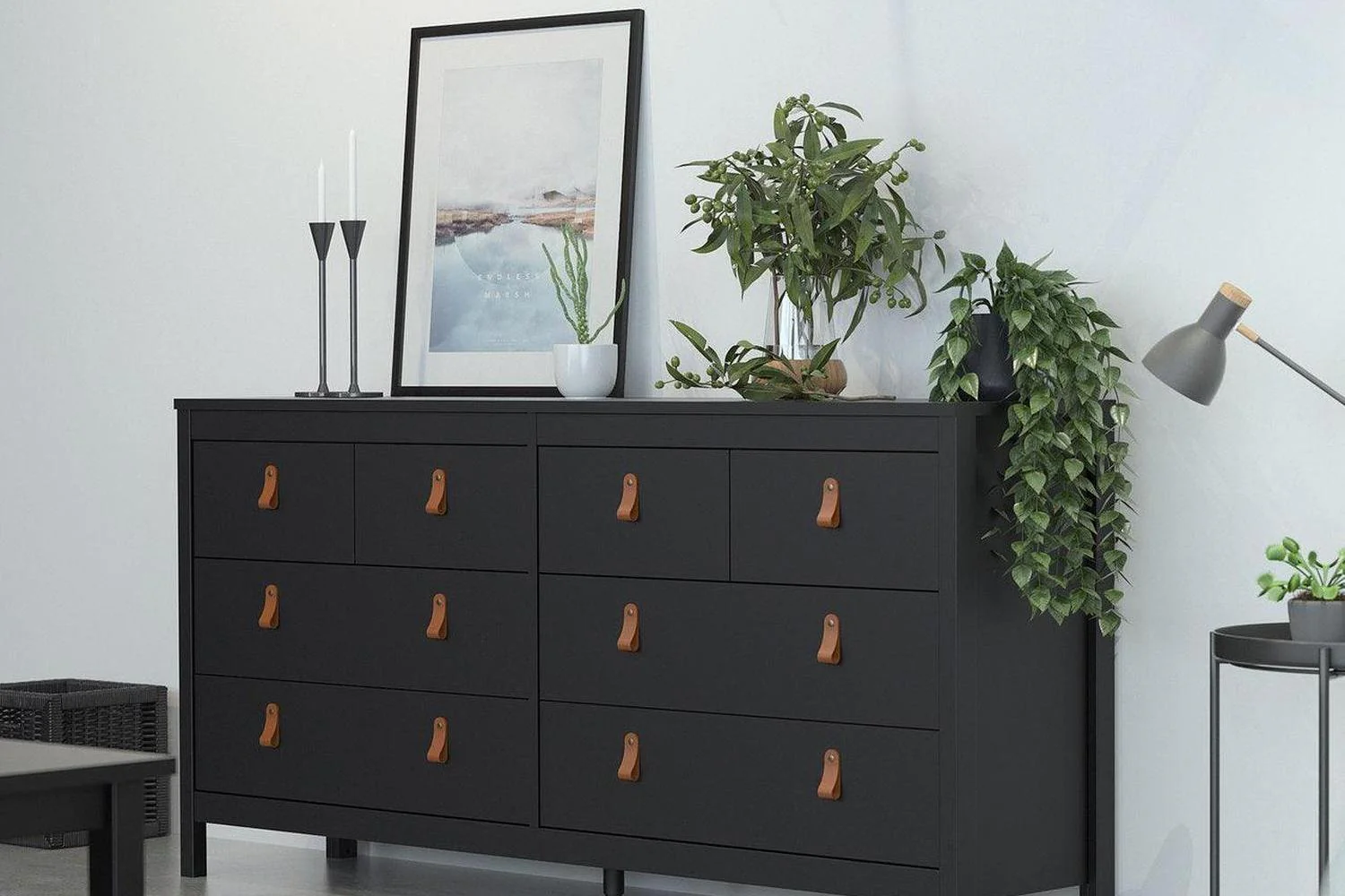 Barcelona 4+4 Chest of Drawers In Matt Black - Image 5