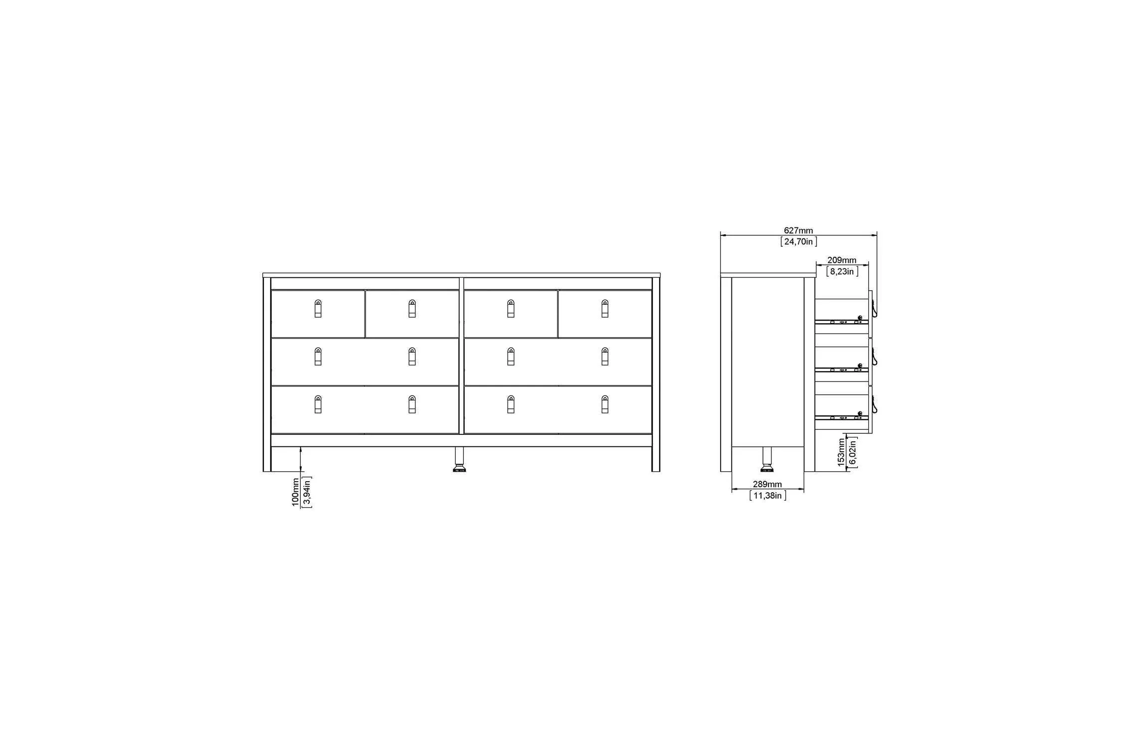 Barcelona 4+4 Chest of Drawers In White - Image 10