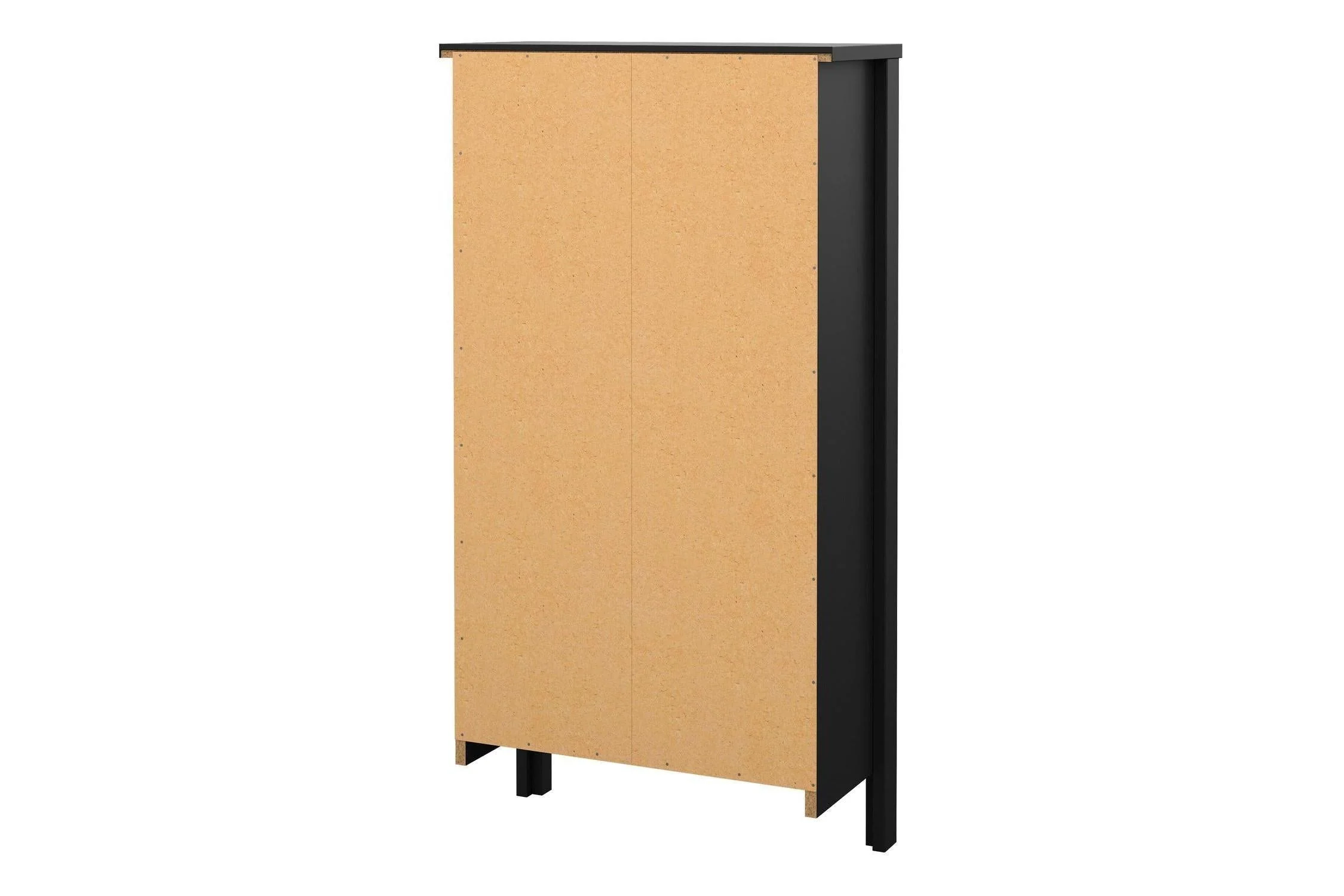 Barcelona Shoe Cabinet 2 Flip Down Doors In Matt Black - Image 4