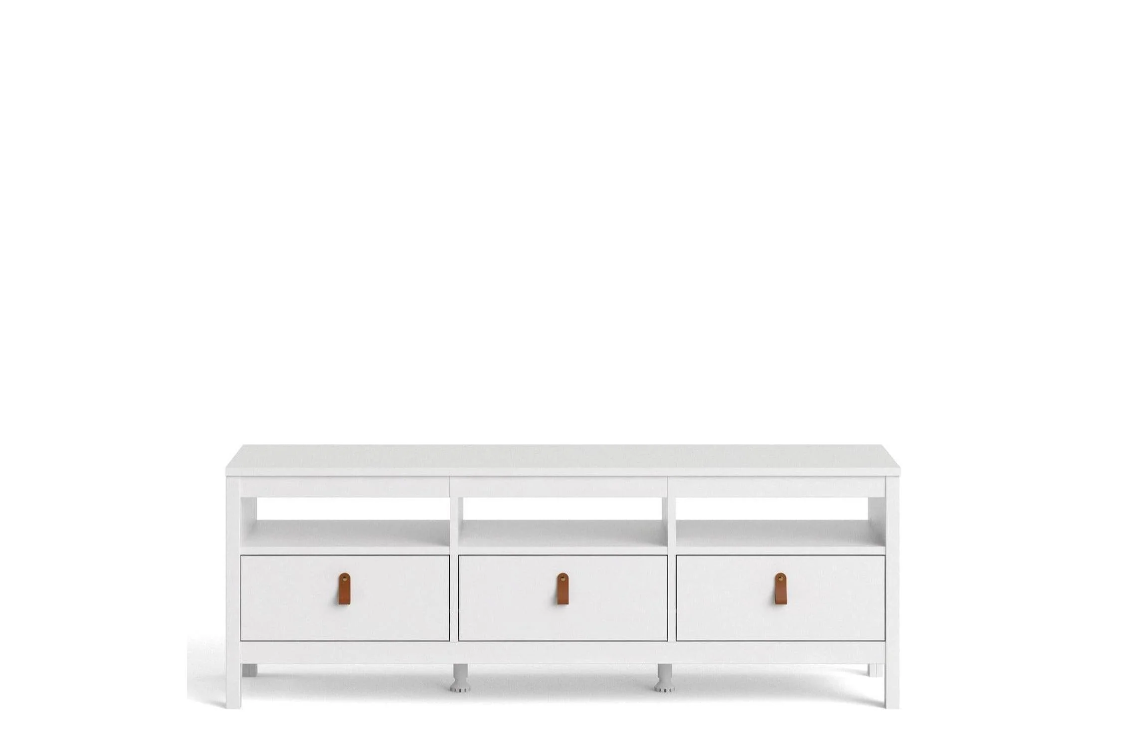 Barcelona Tv Unit 3 Drawers In White - Image 2