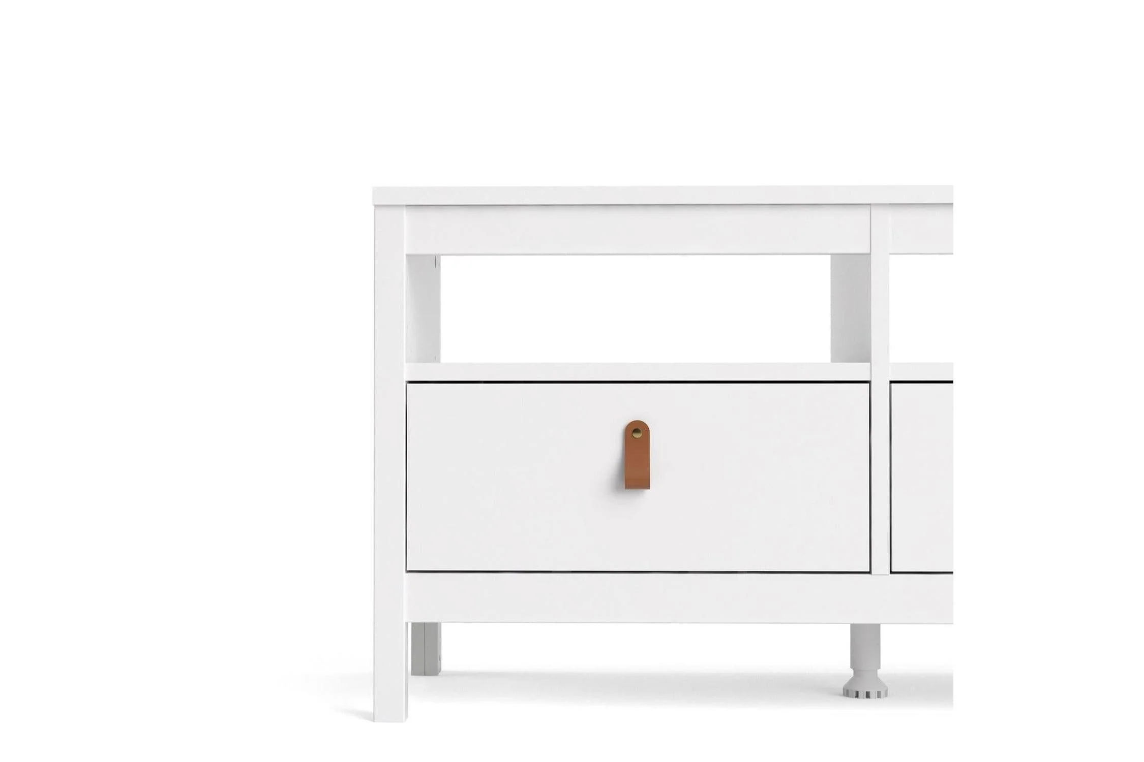Barcelona Tv Unit 3 Drawers In White - Image 3