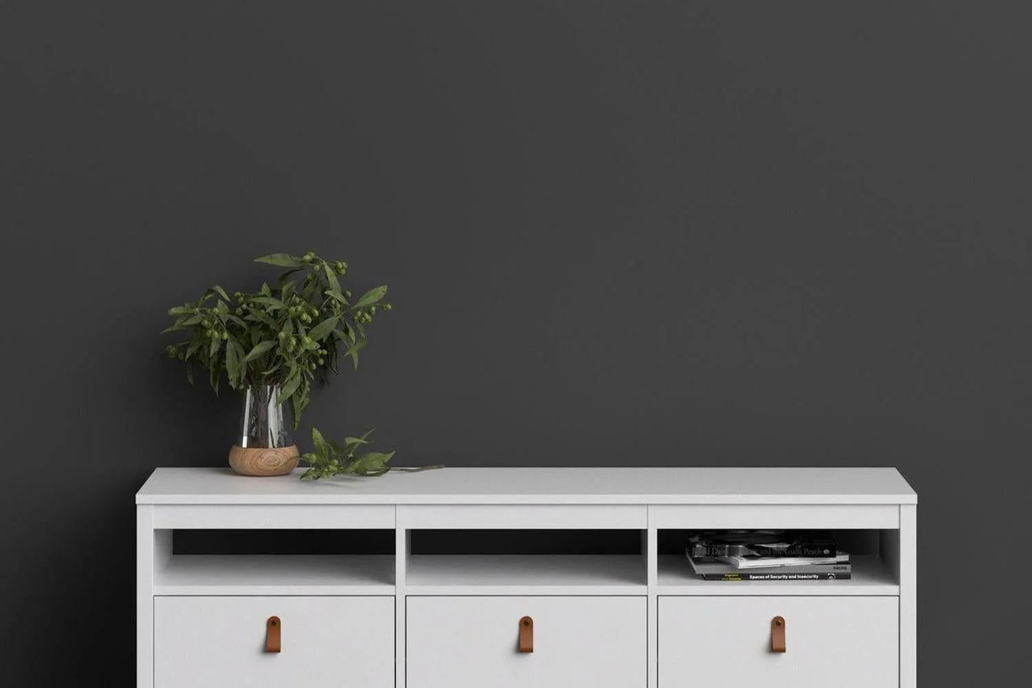 Barcelona Tv Unit 3 Drawers In White - Image 4