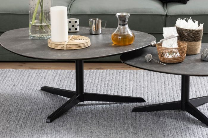 Barnsley Express Delivery Black Ceramic Coffee Table