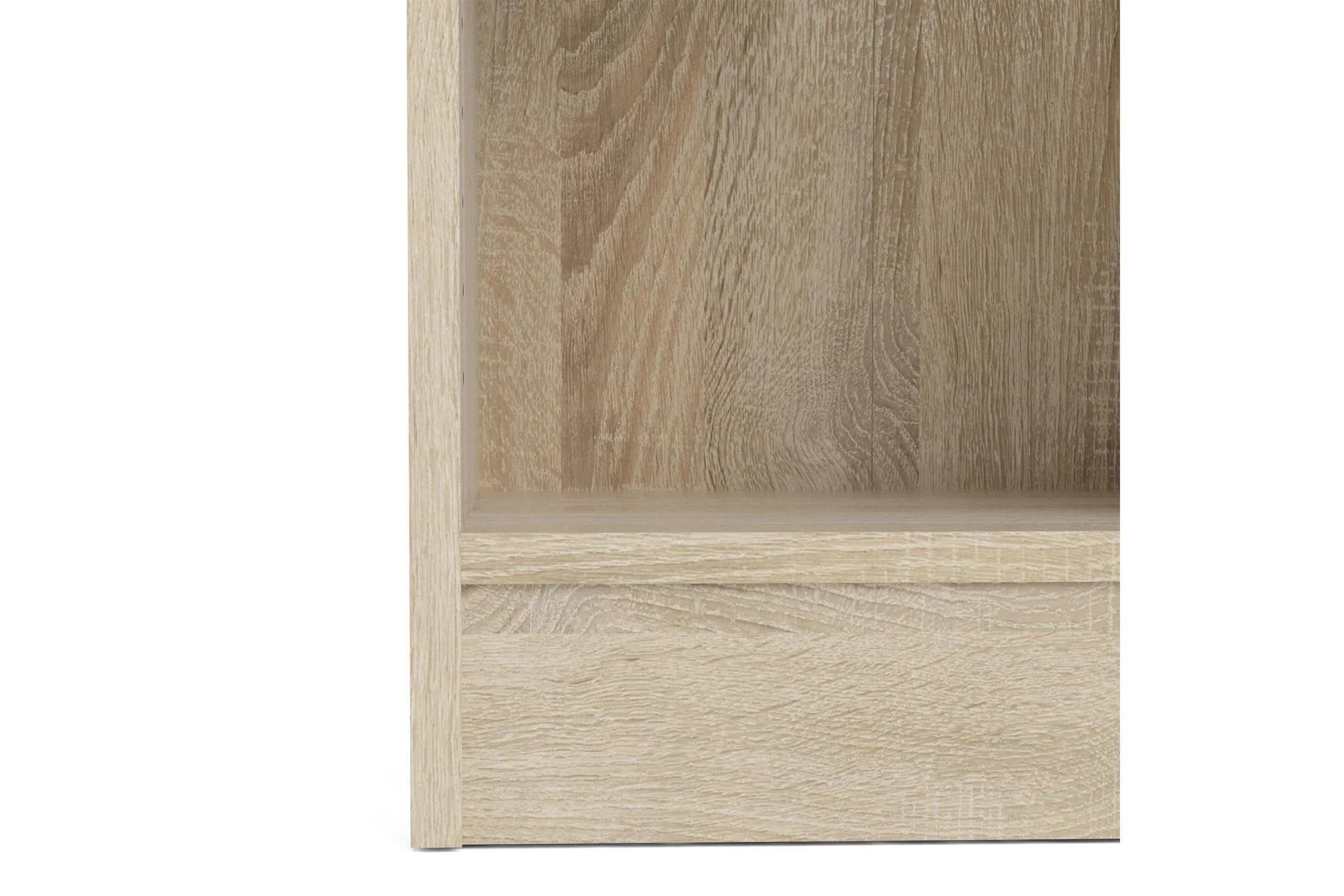 Basic Low Narrow Bookcase with 2 Shelves in Oak - Image 8