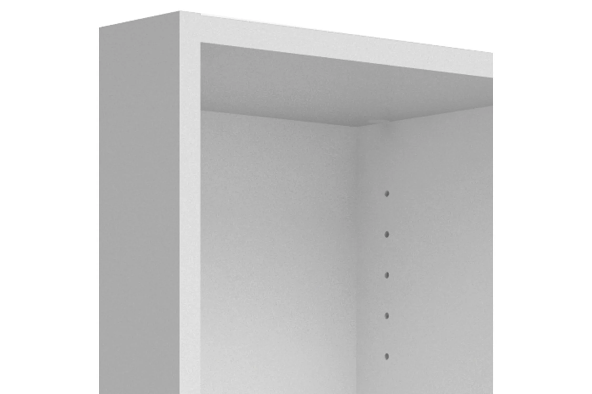 Basic Low Narrow 2 Shelf Bookcase in White - Image 8