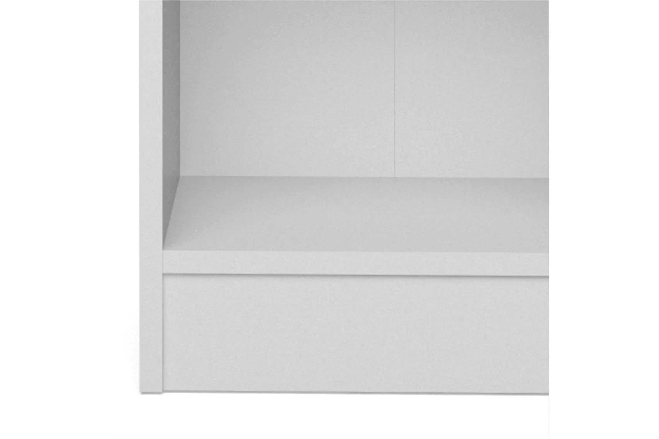 Basic Low Narrow 2 Shelf Bookcase in White - Image 9