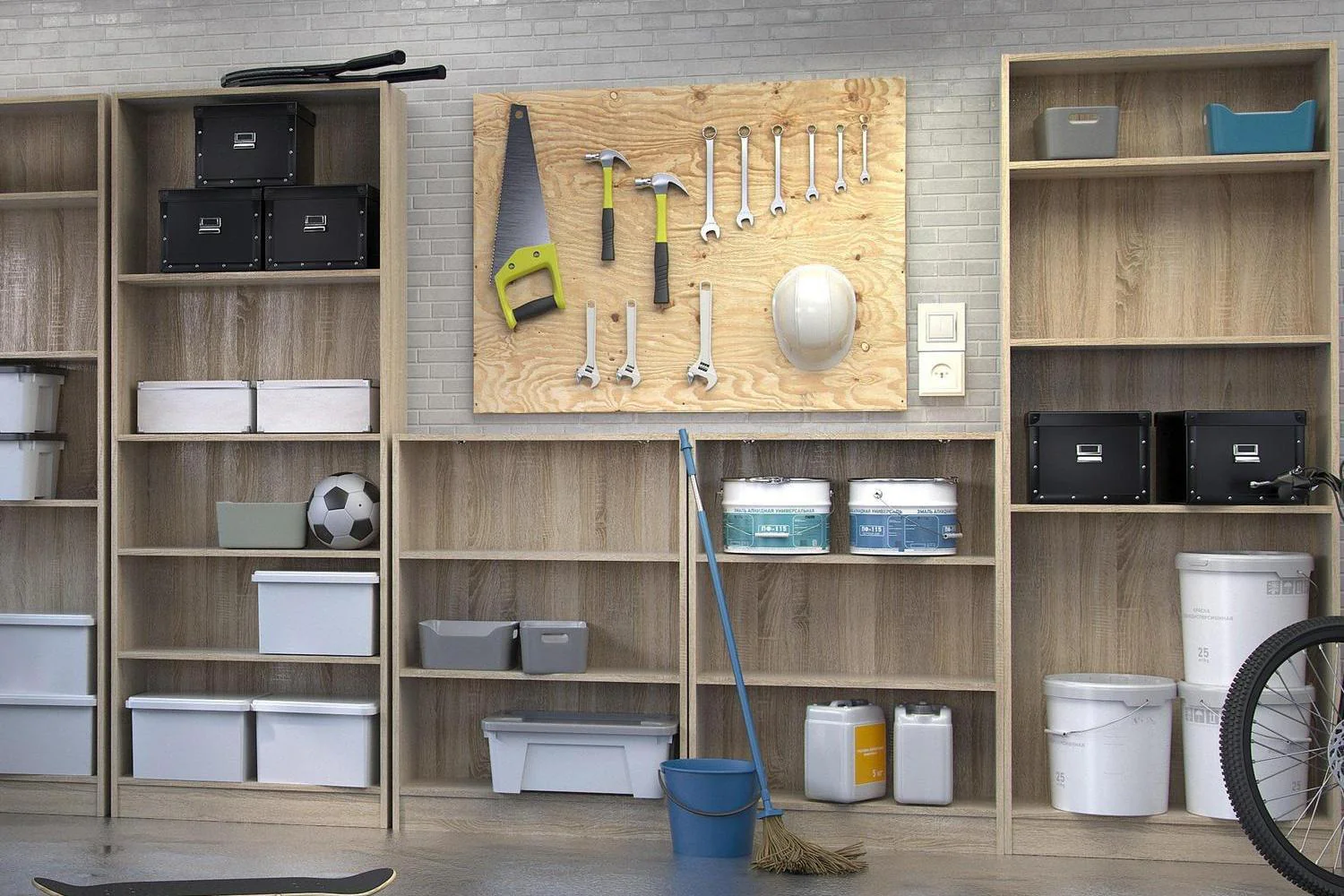 Basic Low Wide 2 Shelf Bookcase in Oak - Image 6