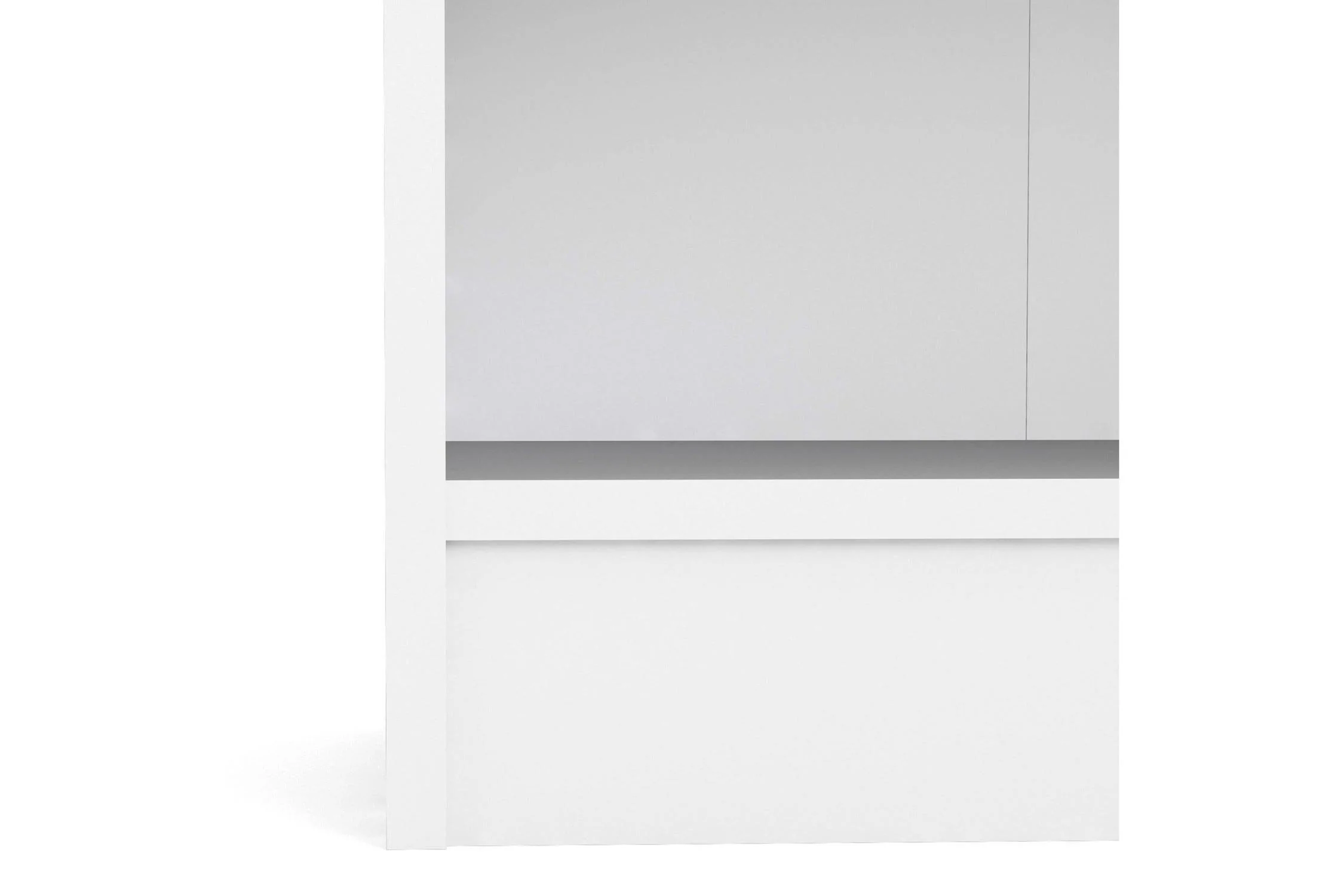 Basic Low Wide 2 Shelf Bookcase in White - Image 11