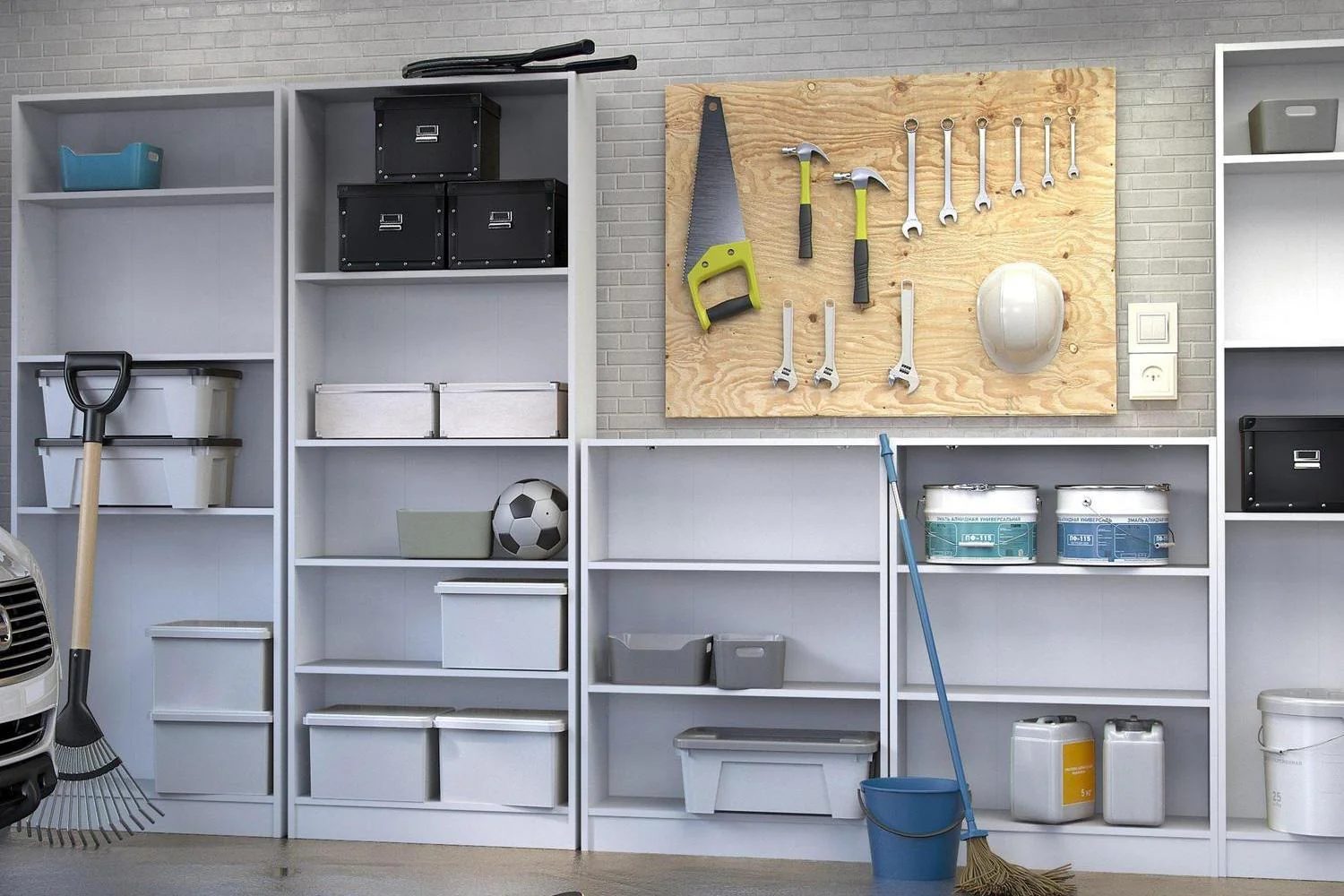 Basic Low Wide 2 Shelf Bookcase in White - Image 8
