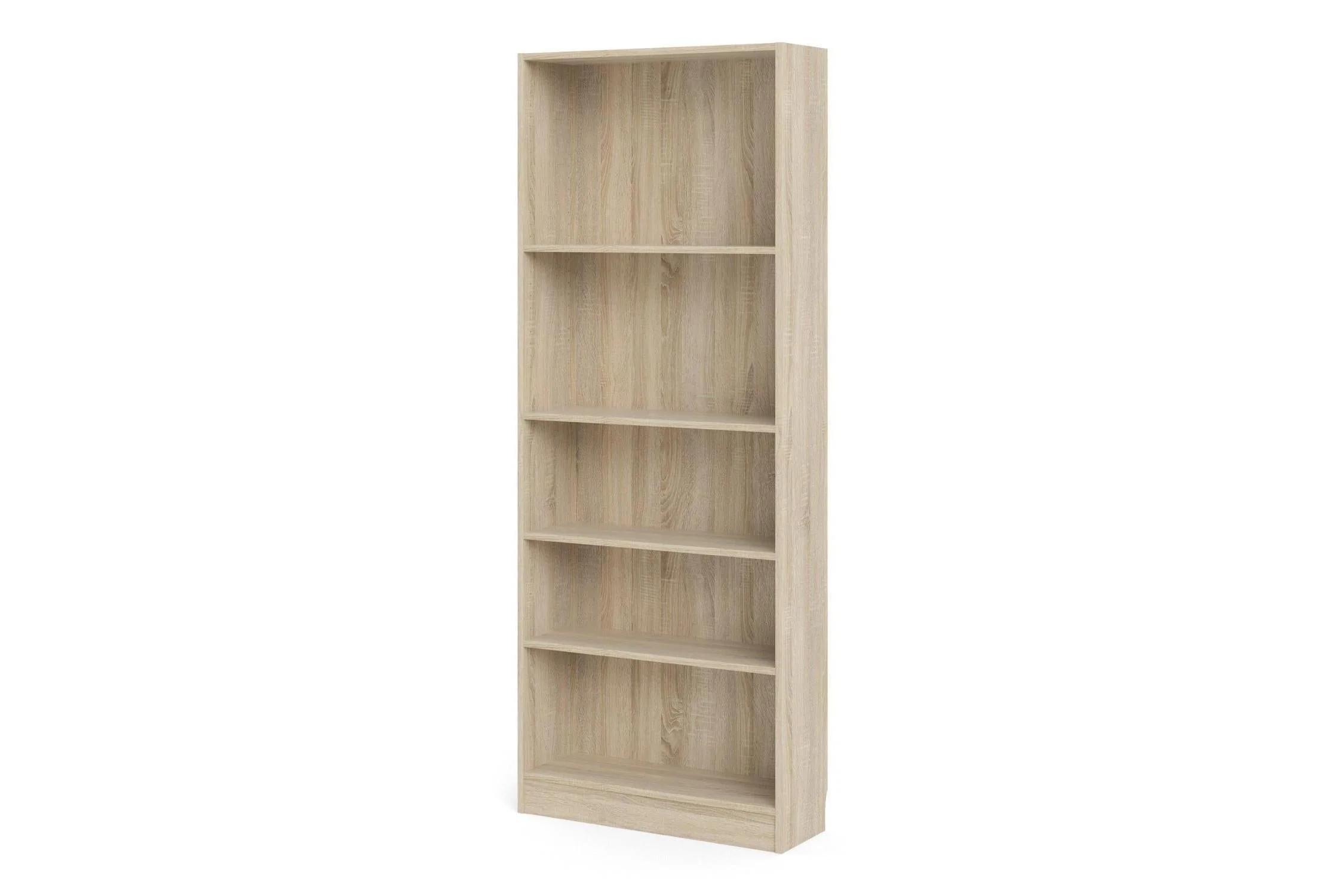Basic Tall Wide 4 Shelf Bookcase in Oak - Image 3