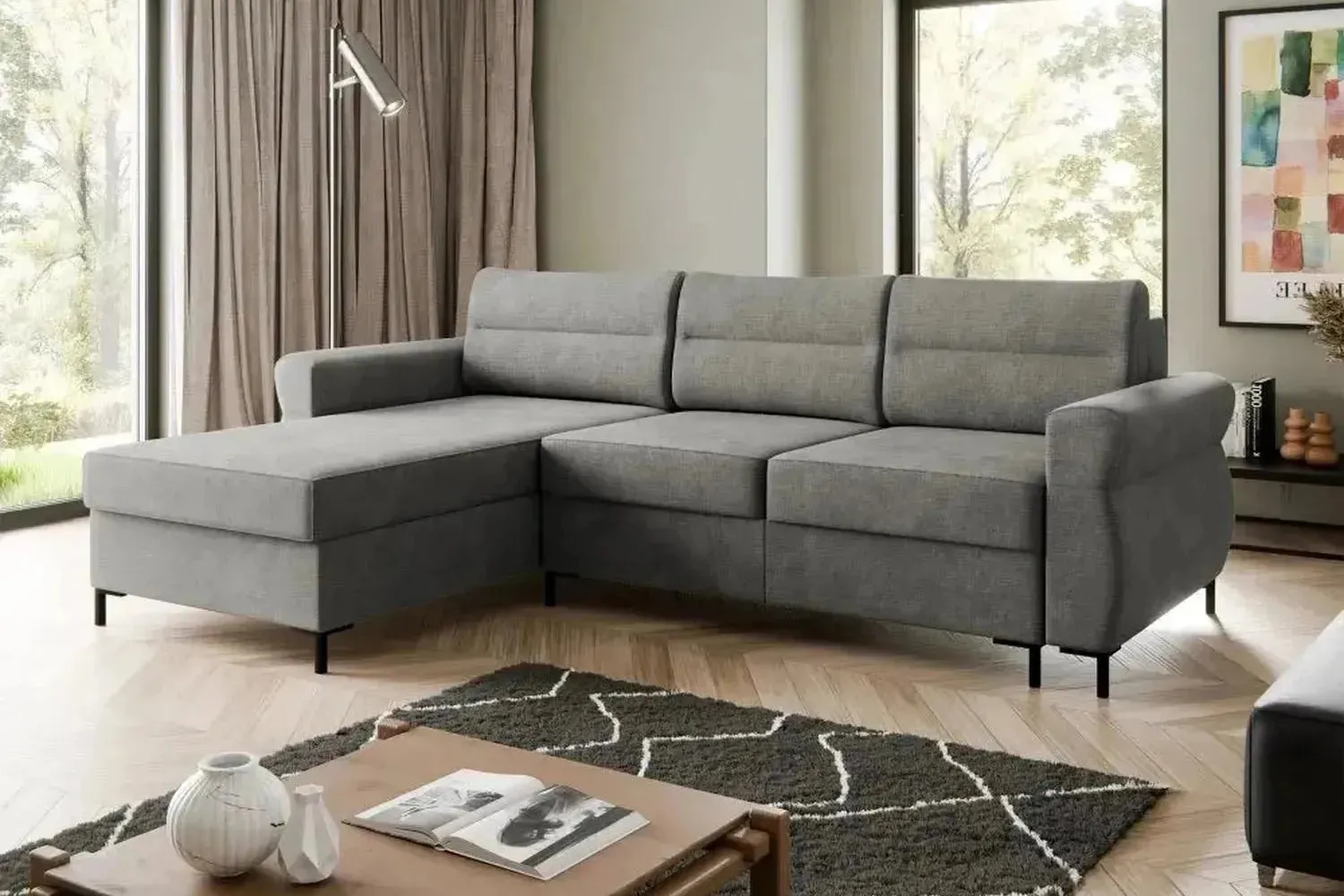 Berne Corner Sofa Bed With Storage - Image 5