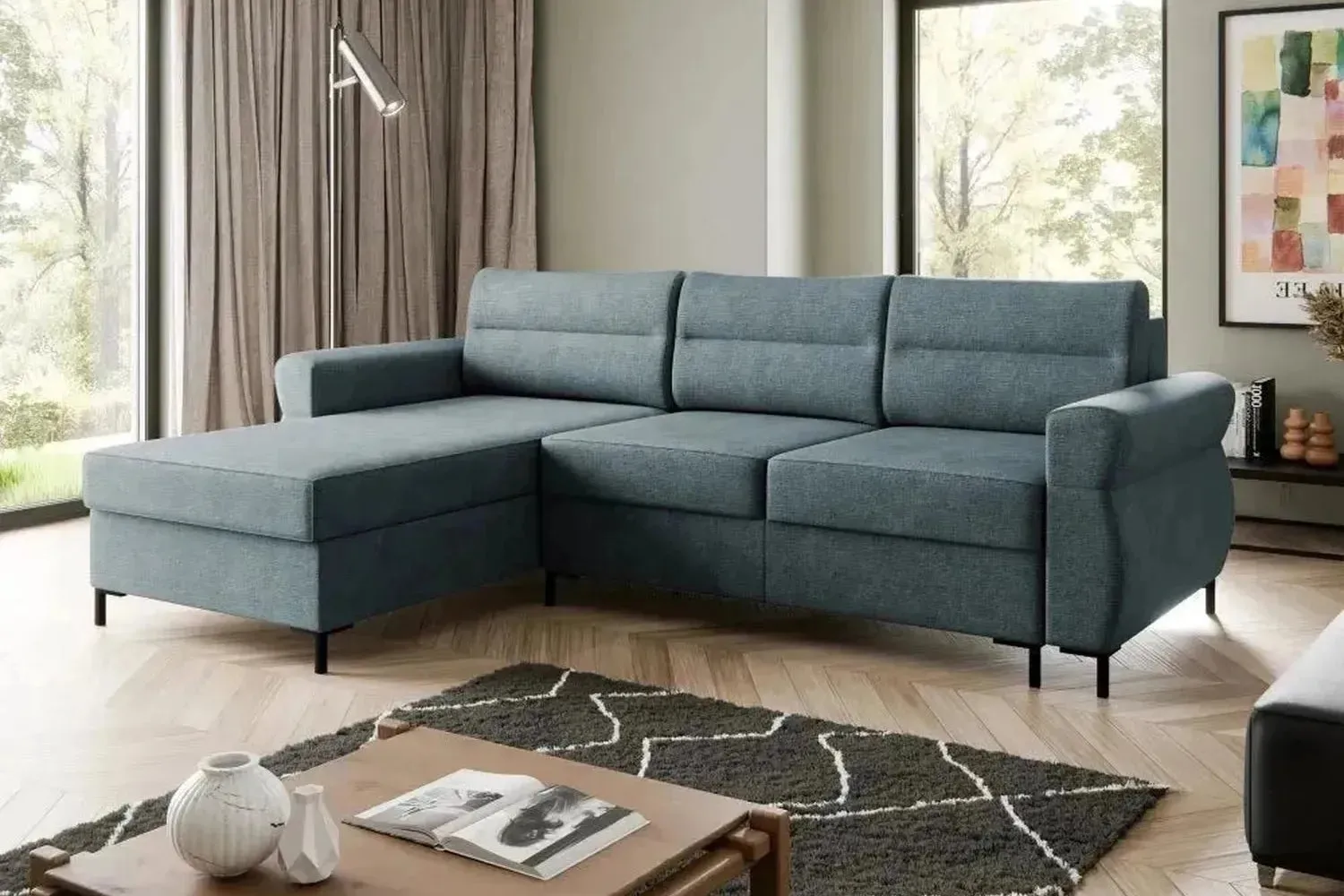 Berne Corner Sofa Bed With Storage - Image 7