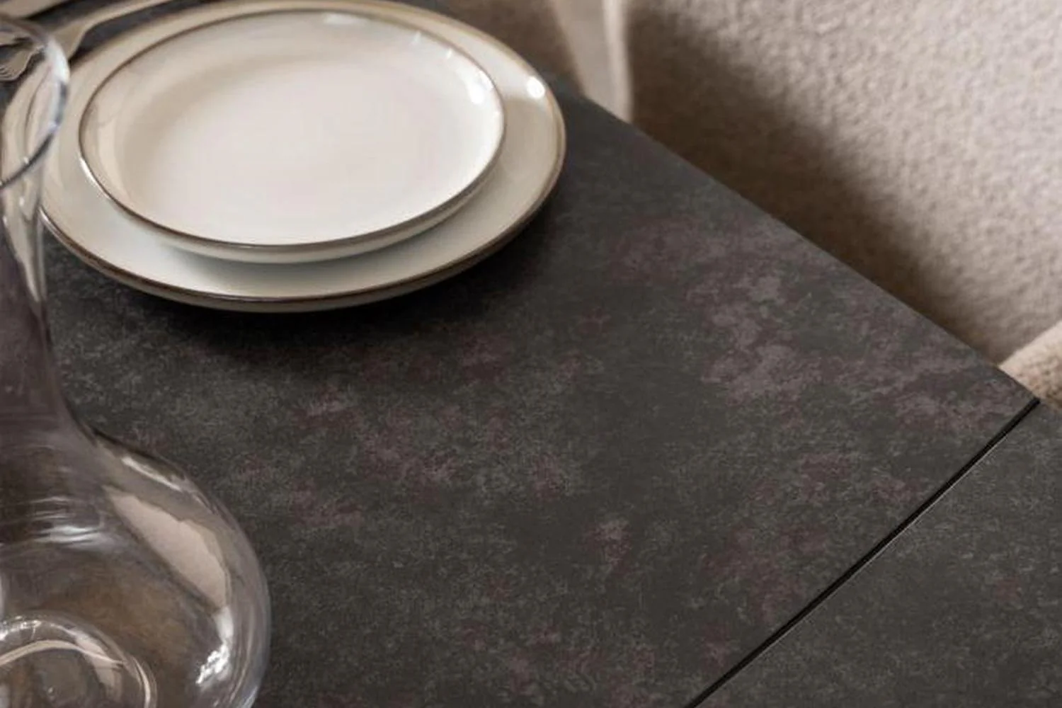 Blackburn Extending Ceramic Dining Table in Black 160-240cm - Image 5