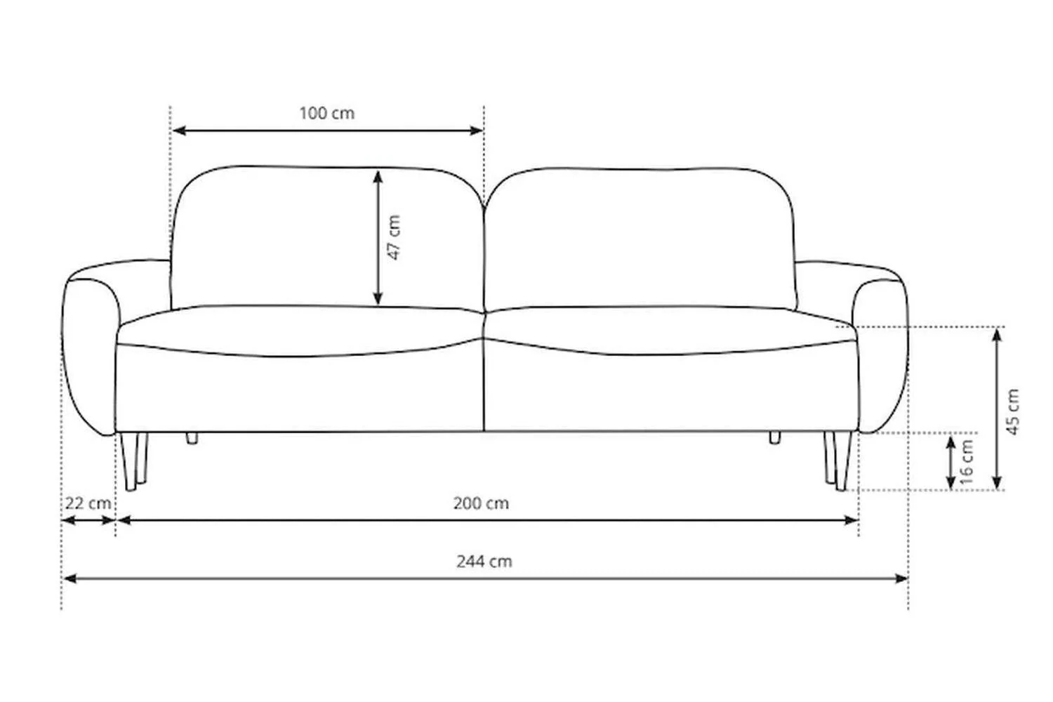 Boho 3 Seater Sofa Bed With Storage - Image 6