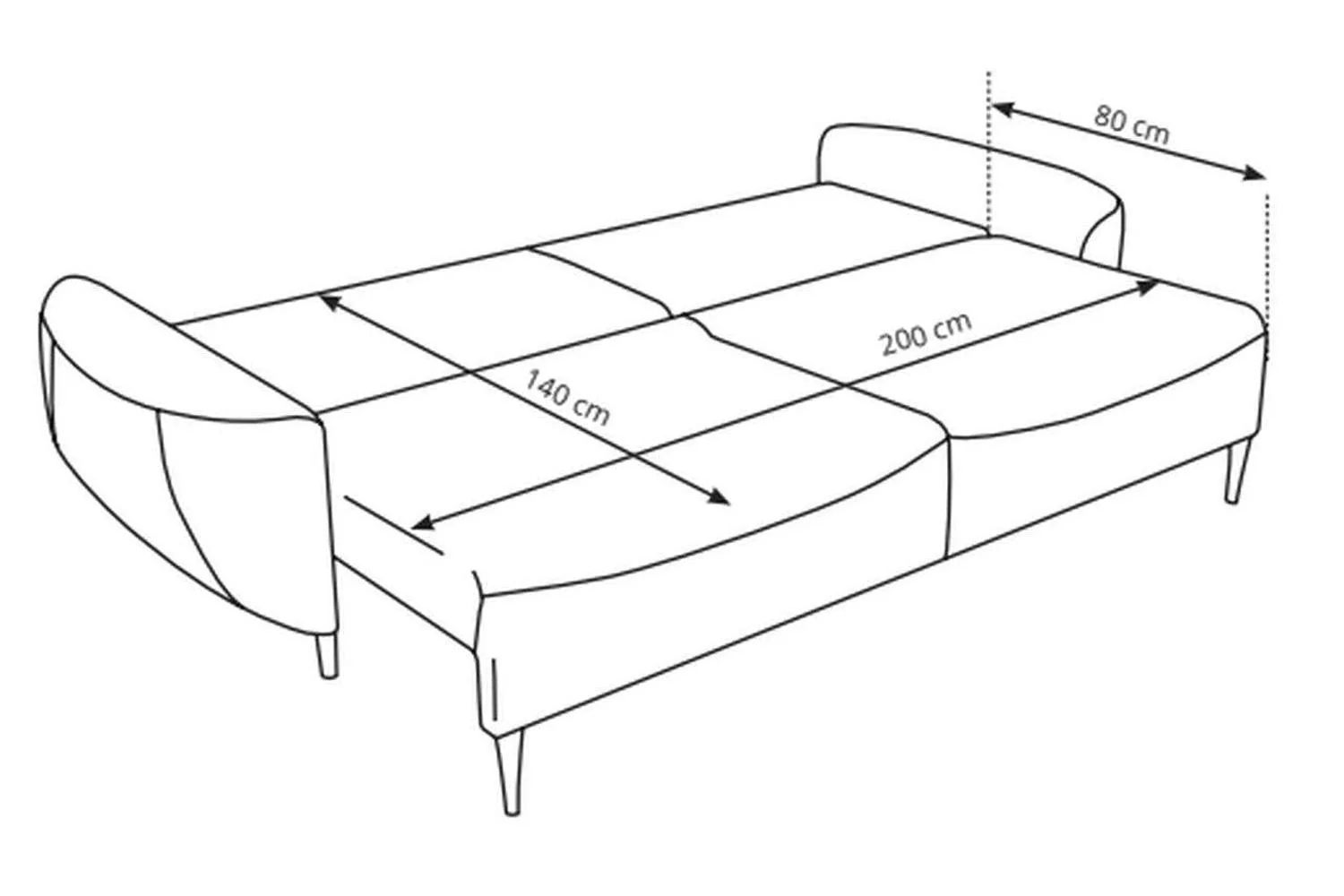 Boho 3 Seater Sofa Bed With Storage - Image 7