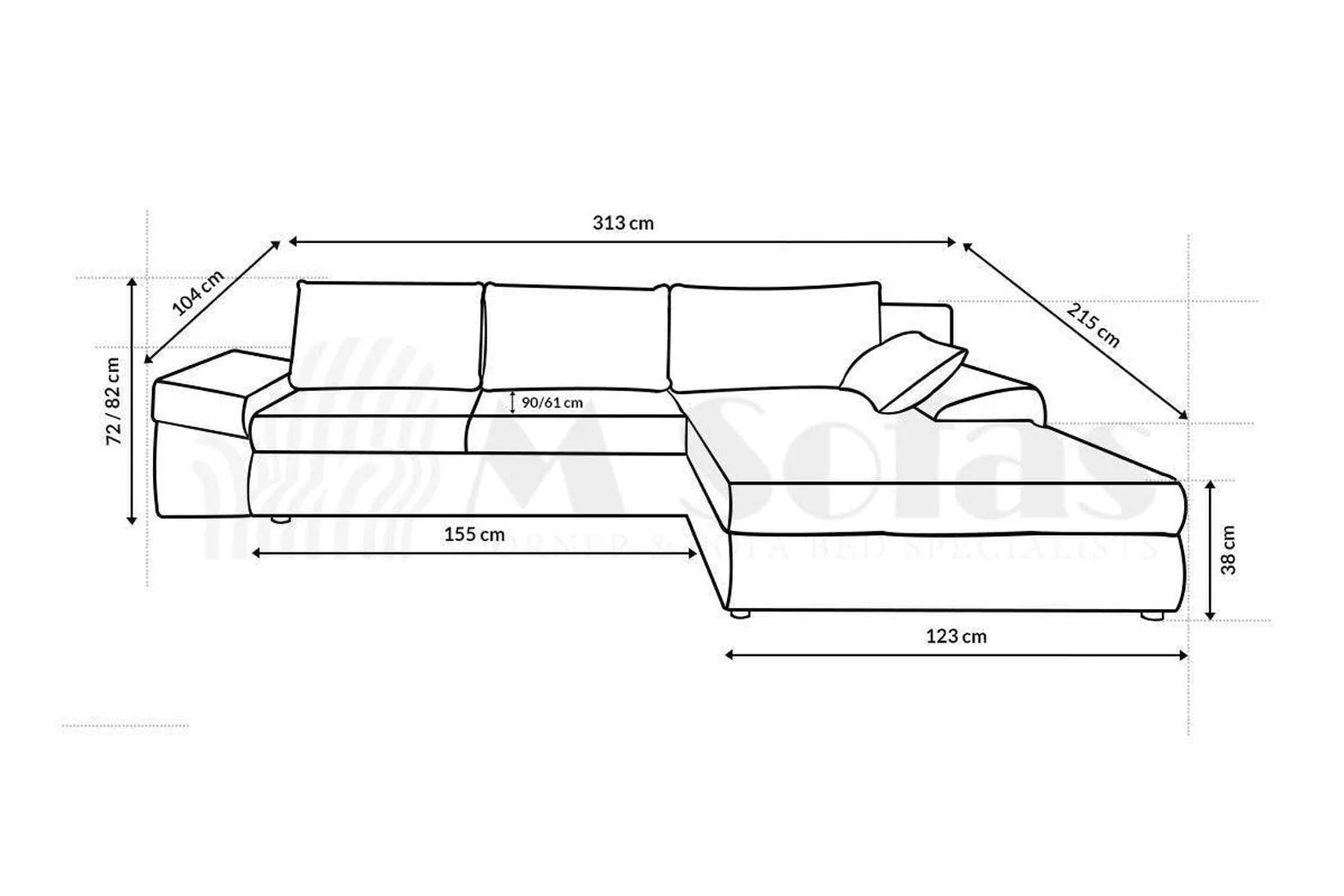 Bono Corner Sofa Bed With Storage - Image 4