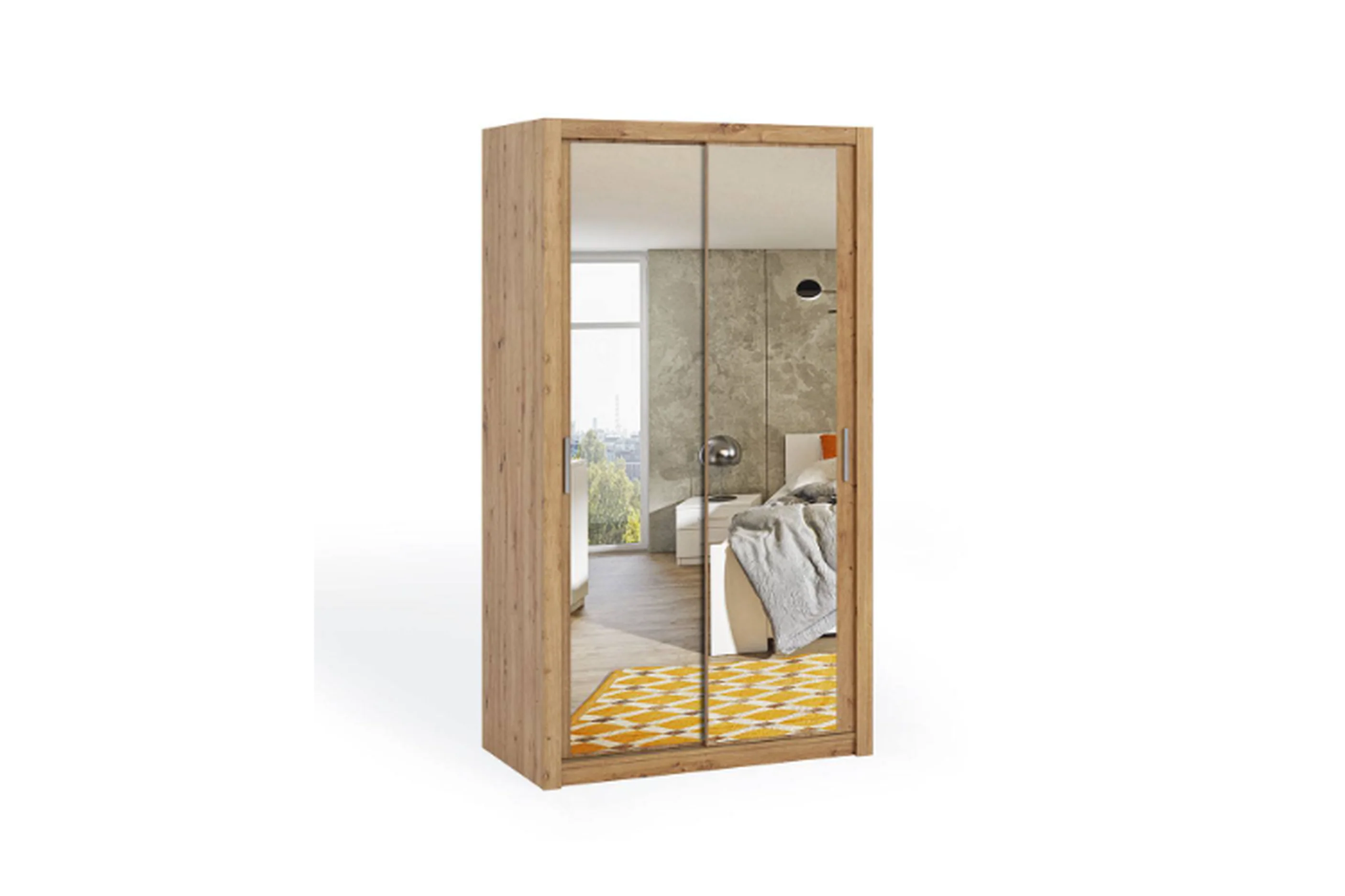 Bono Sliding Wardrobe With Mirror 120 - Image 4
